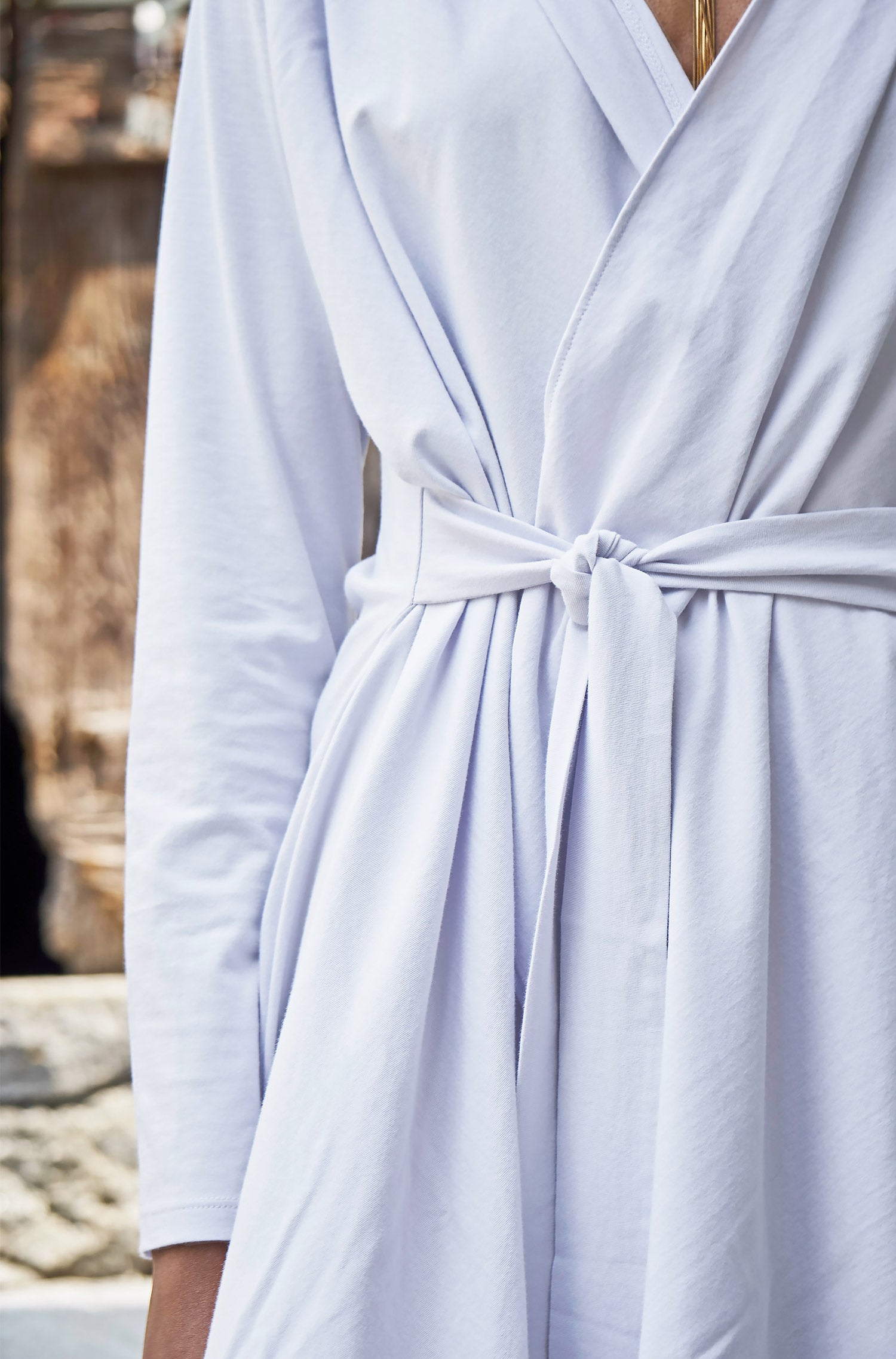 Cardigan Kleid LAMEC aus Pima Bio Baumwolle-nimbus cloud