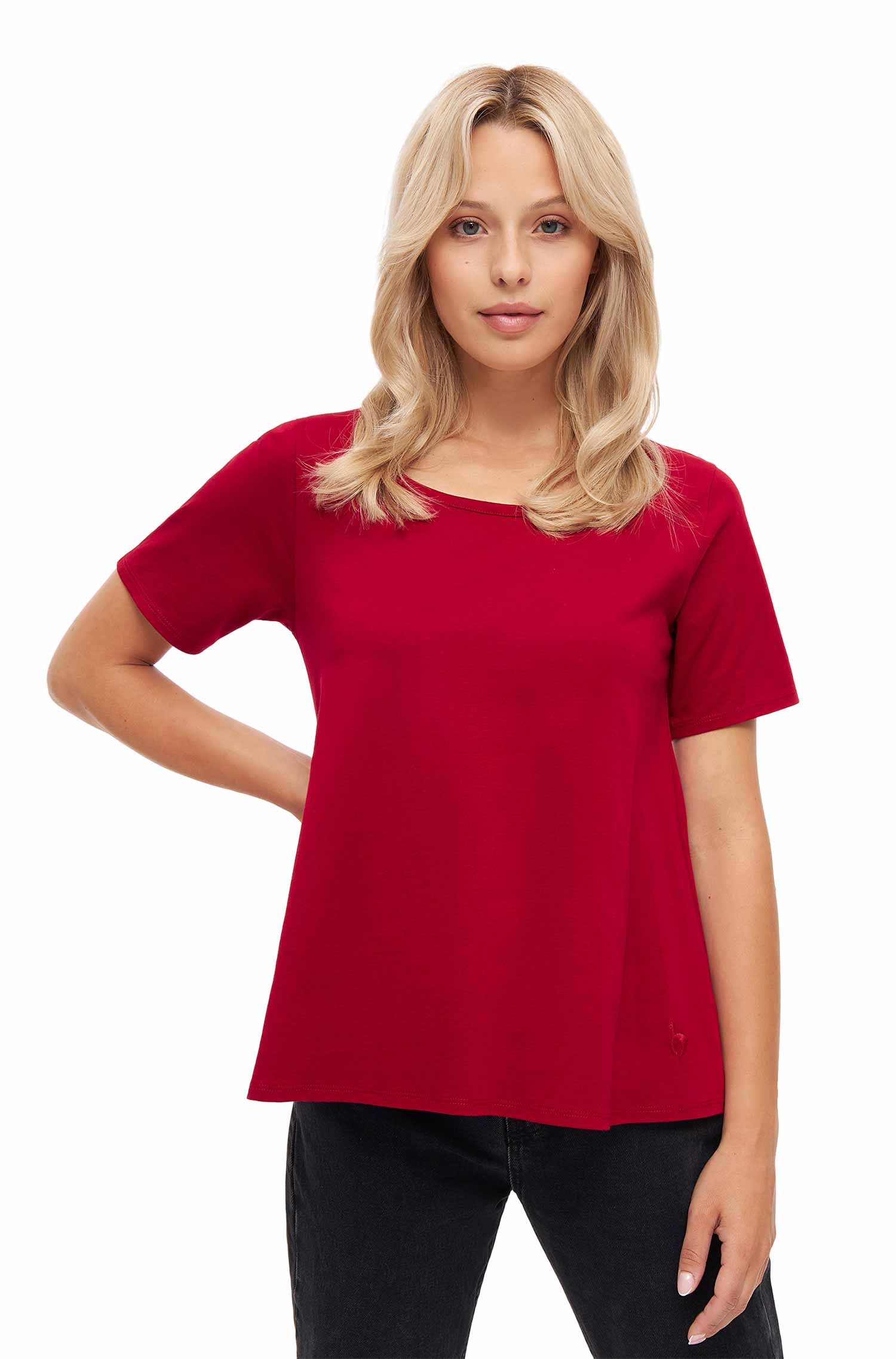 Damen T-Shirt MAJA aus Bio-Pima-Baumwolle-chili peffer