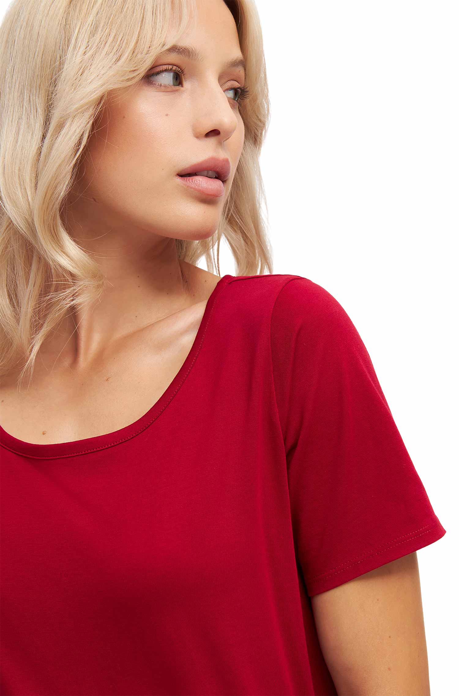 Damen T-Shirt MAJA aus Bio-Pima-Baumwolle-chili peffer