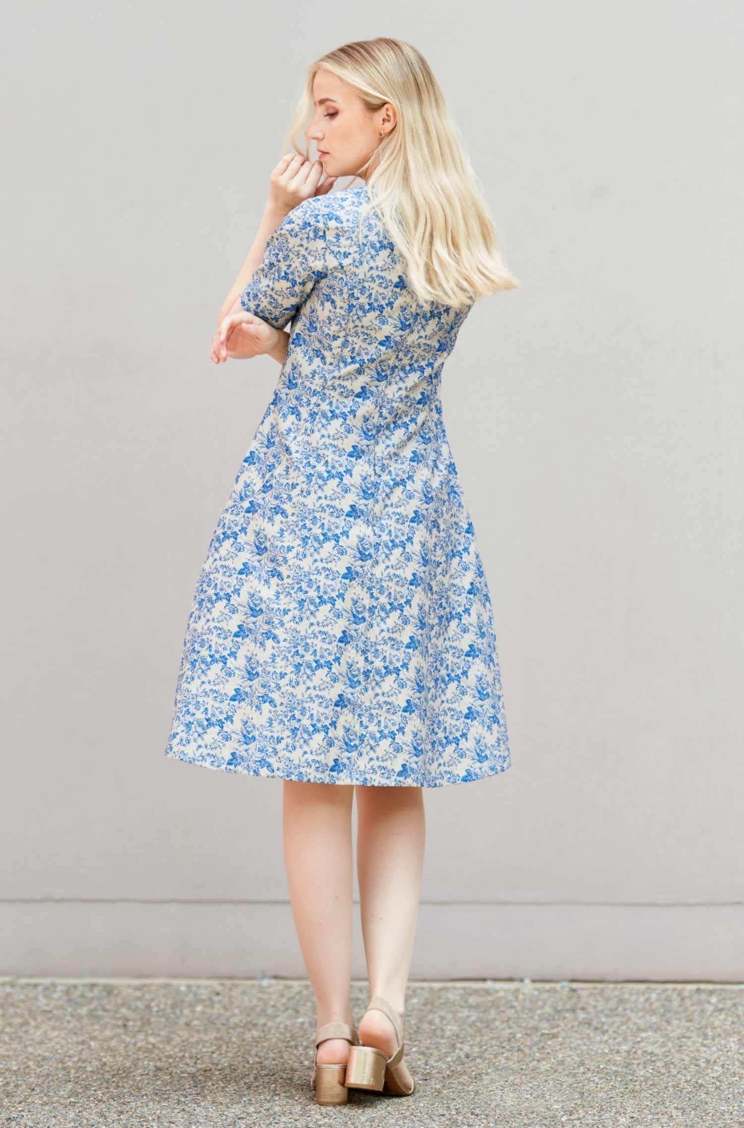 Kleid SARA aus 100% Pima Bio Baumwolle-rose blue