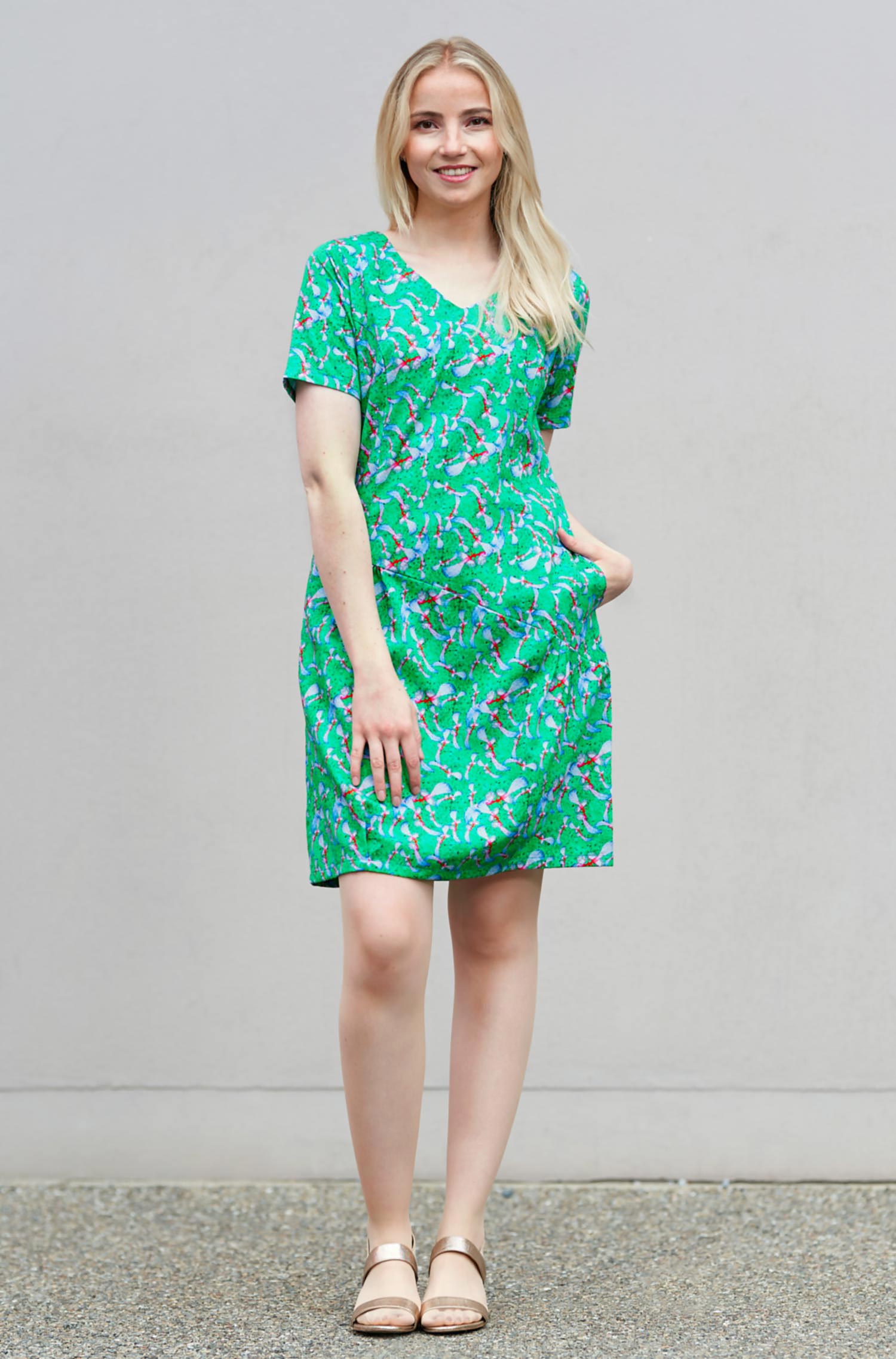 Sommerkleid SIENNA  aus 100% Pima Bio Baumwolle-jungle love
