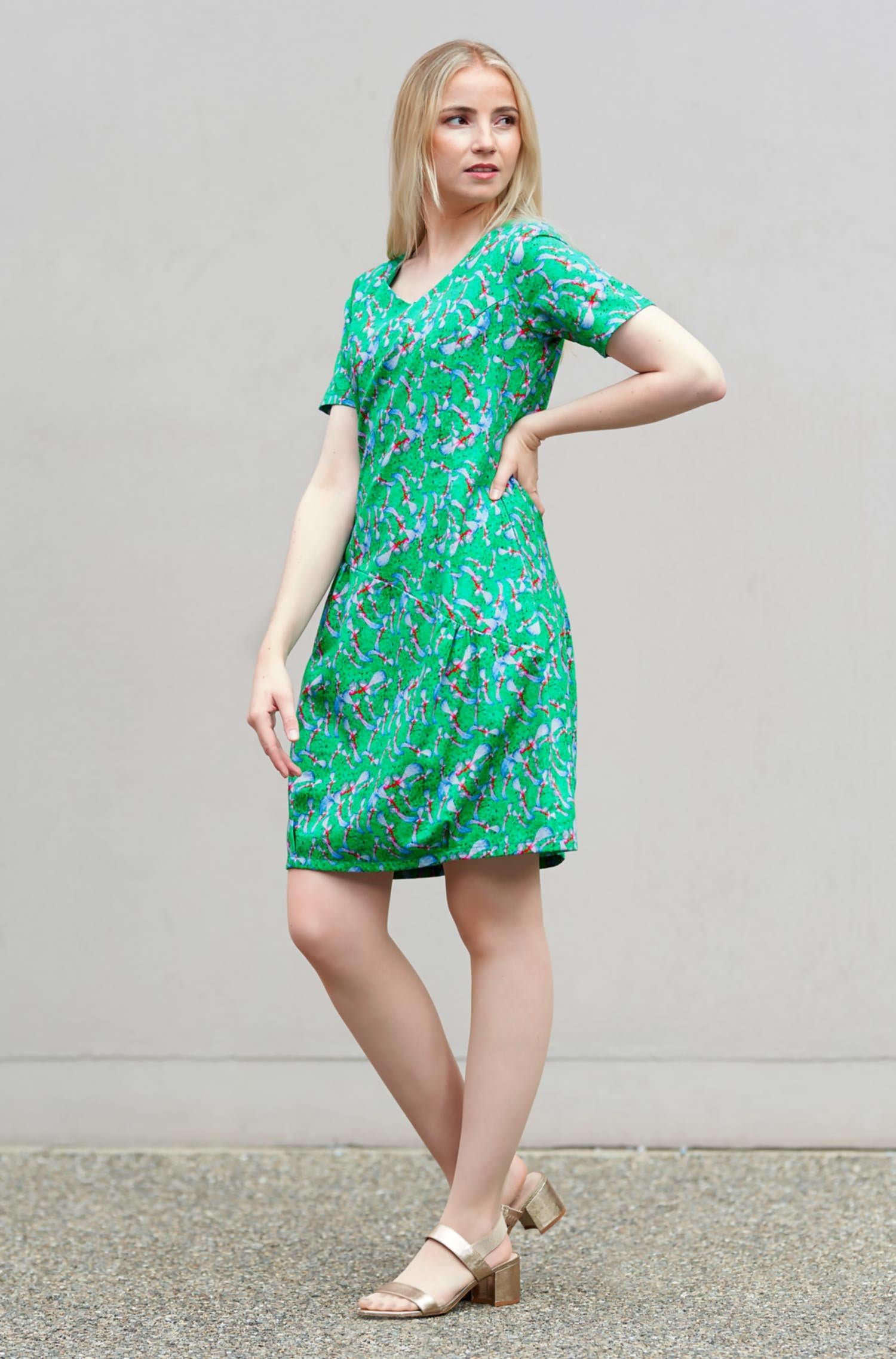 Sommerkleid SIENNA  aus 100% Pima Bio Baumwolle-jungle love