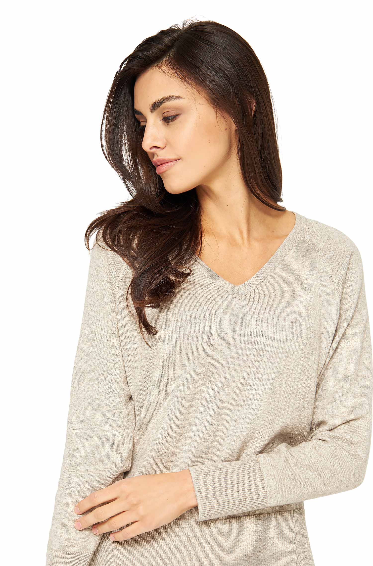 Pullover AURELIA aus Baby-Alpaka-Baumwoll-Mix-beige