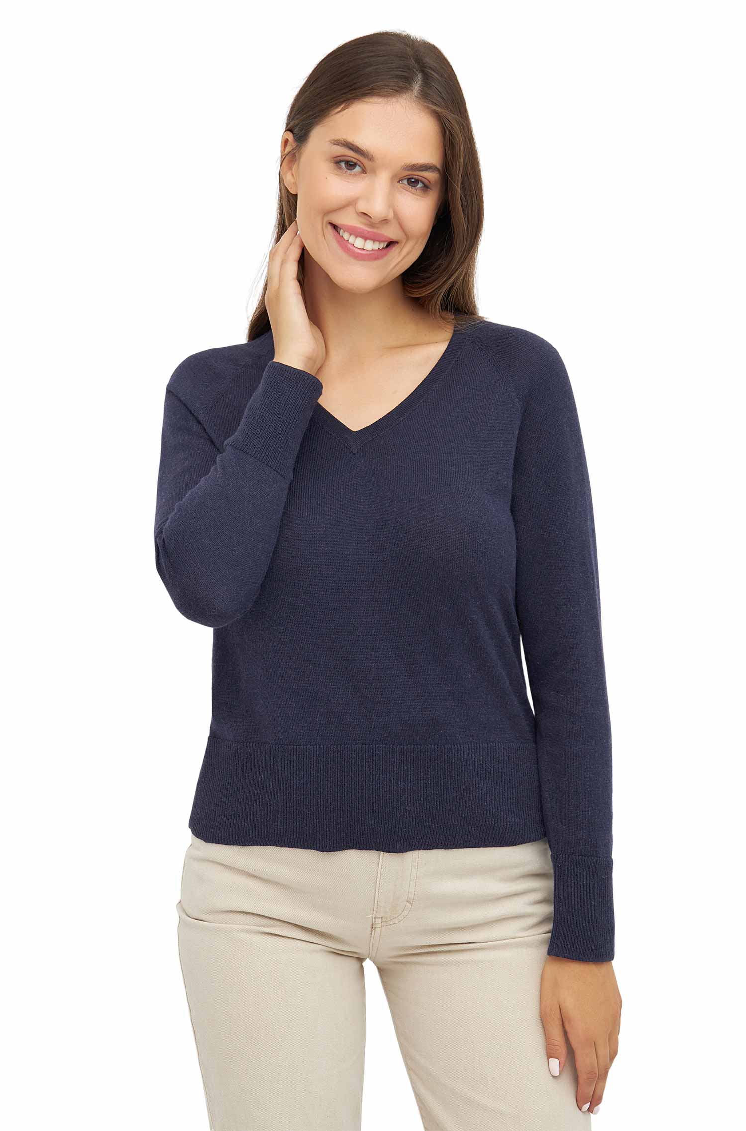 Pullover AURELIA aus Baby-Alpaka-Baumwoll-Mix-dark navy