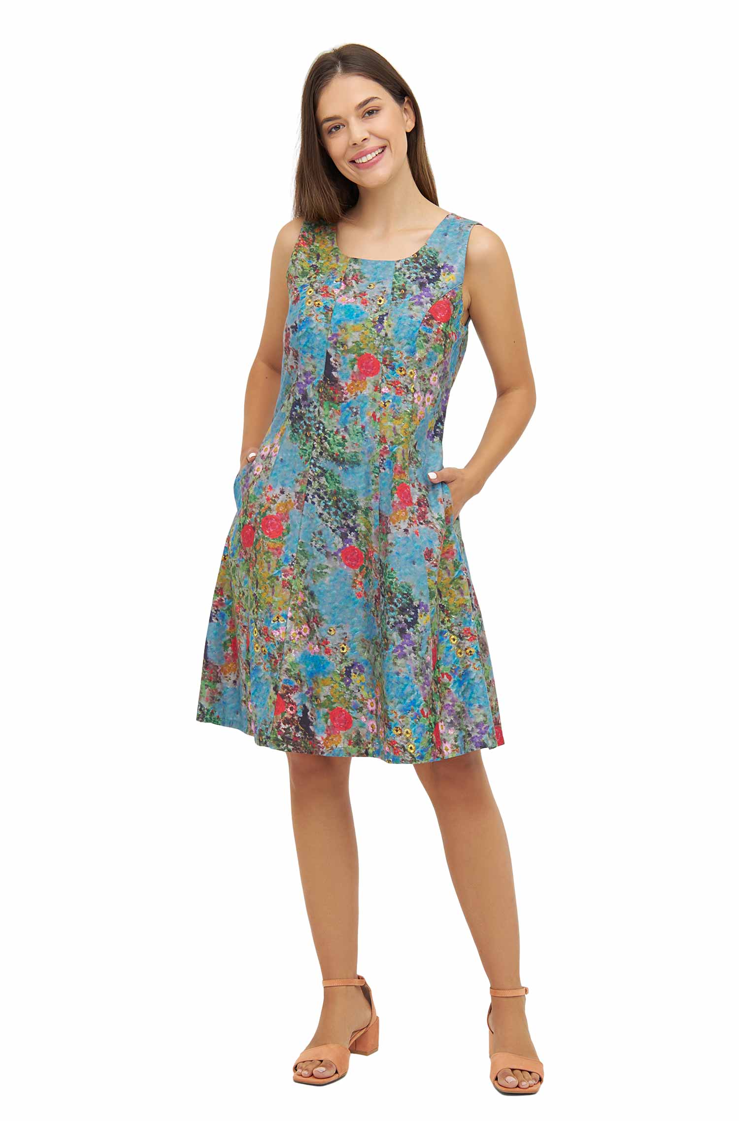 Sommerkleid MATILDE  aus 100% Pima-Bio-Baumwolle-summer garden