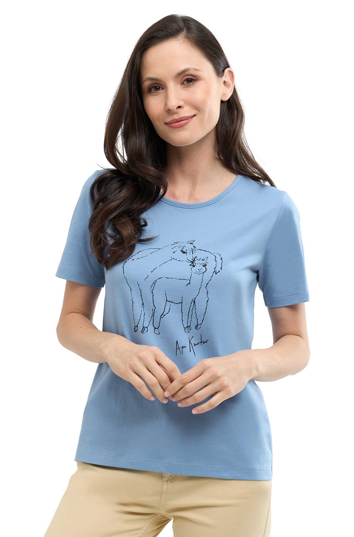 T-Shirt ALPACA LOVE-pazifikblau