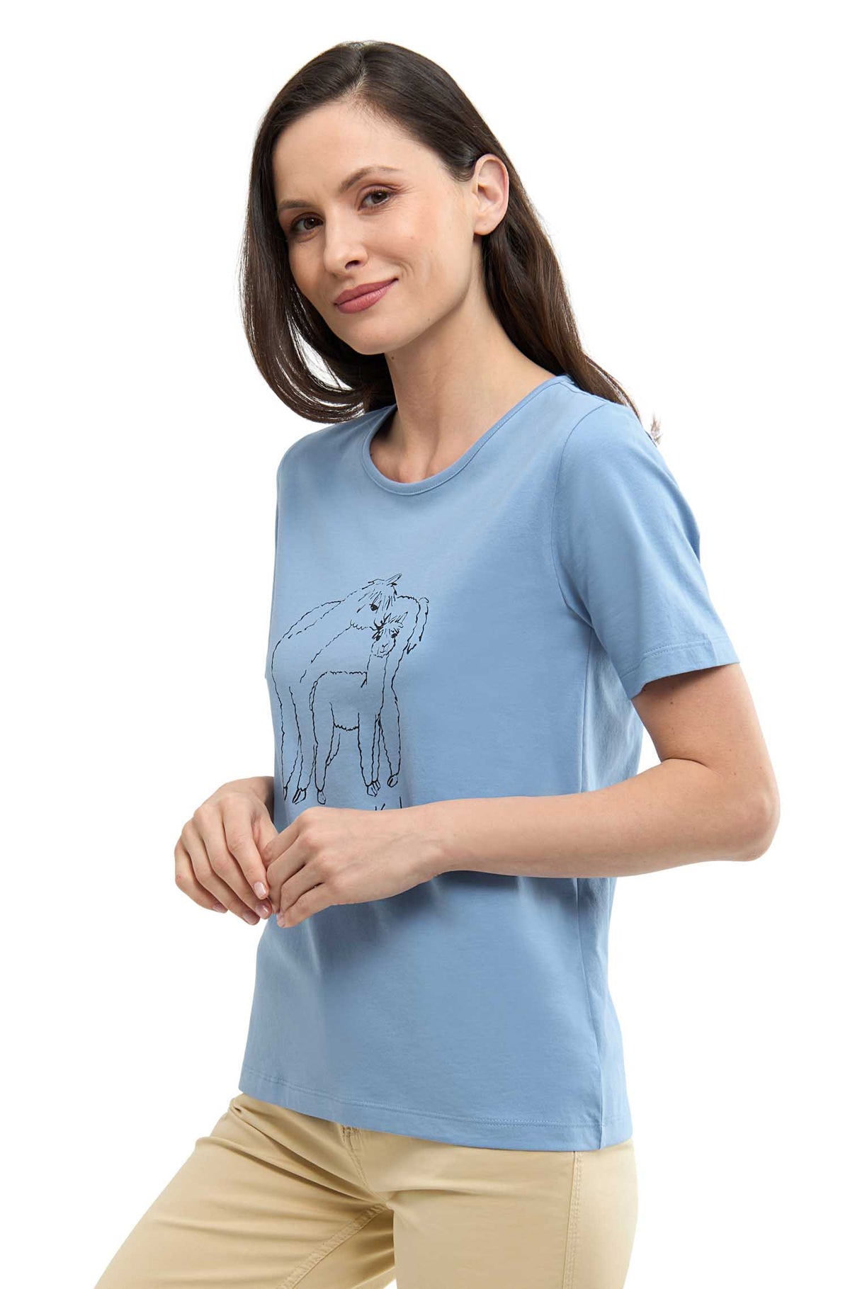 T-Shirt ALPACA LOVE-pazifikblau