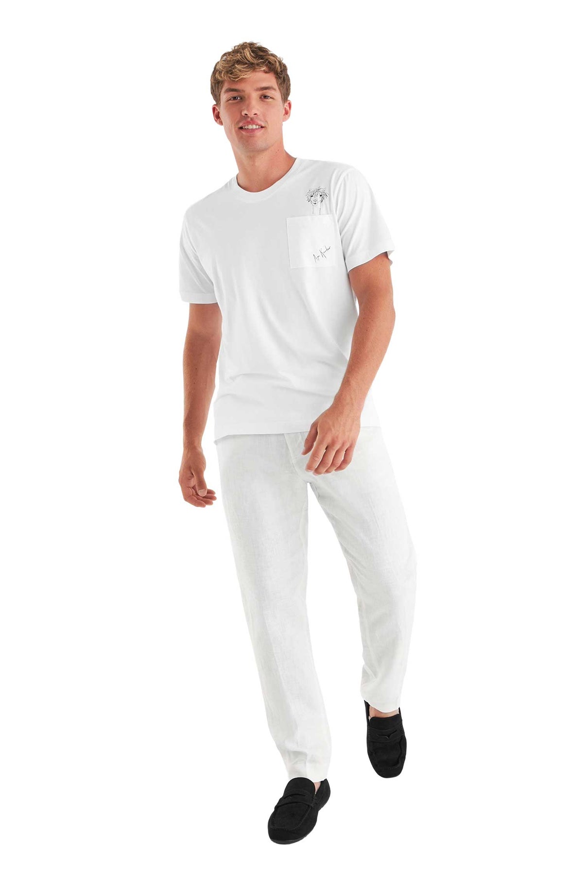 T-Shirt RASSI, mit Tasche-weiss