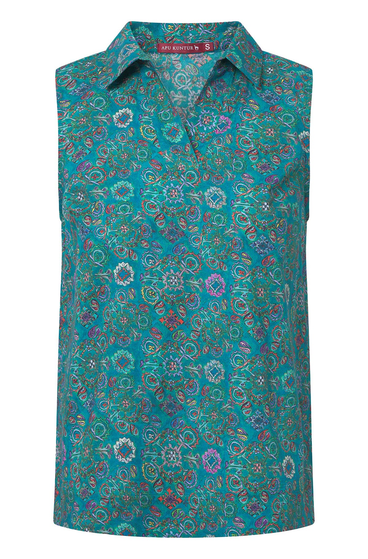 Bluse FLORAL ETHNO-turquoise