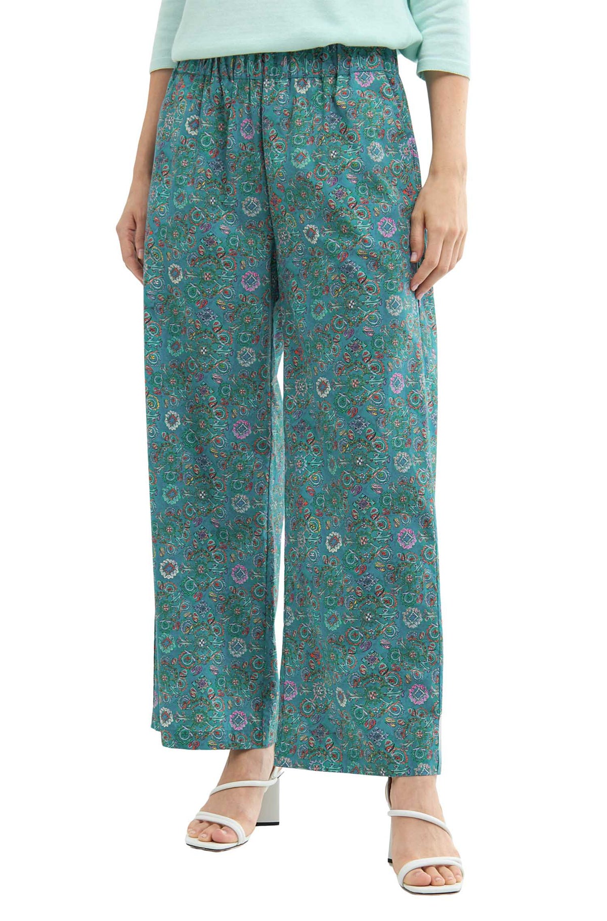 Hose FLORAL ETHNO-turquoise
