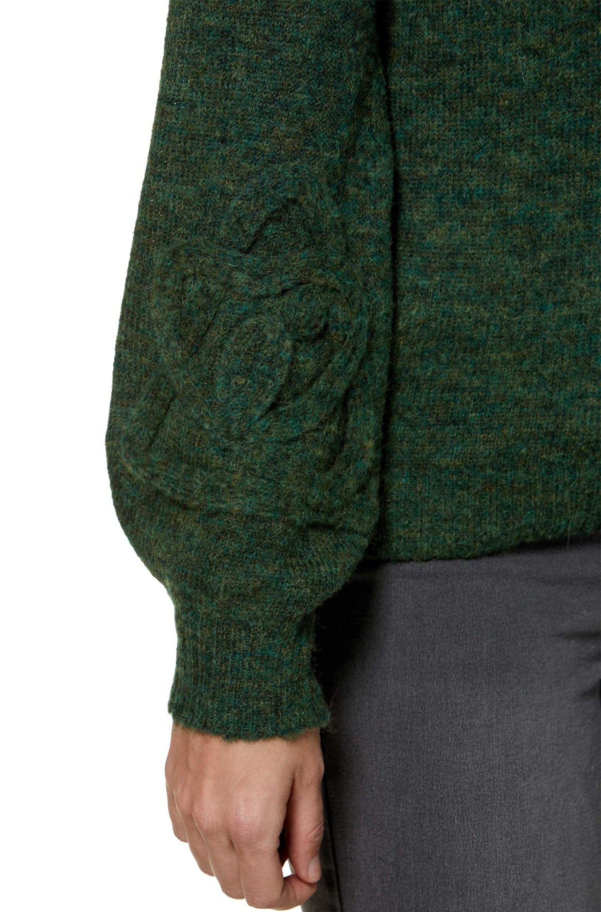 Alpaka Rollkragenpullover SALOMON-grün