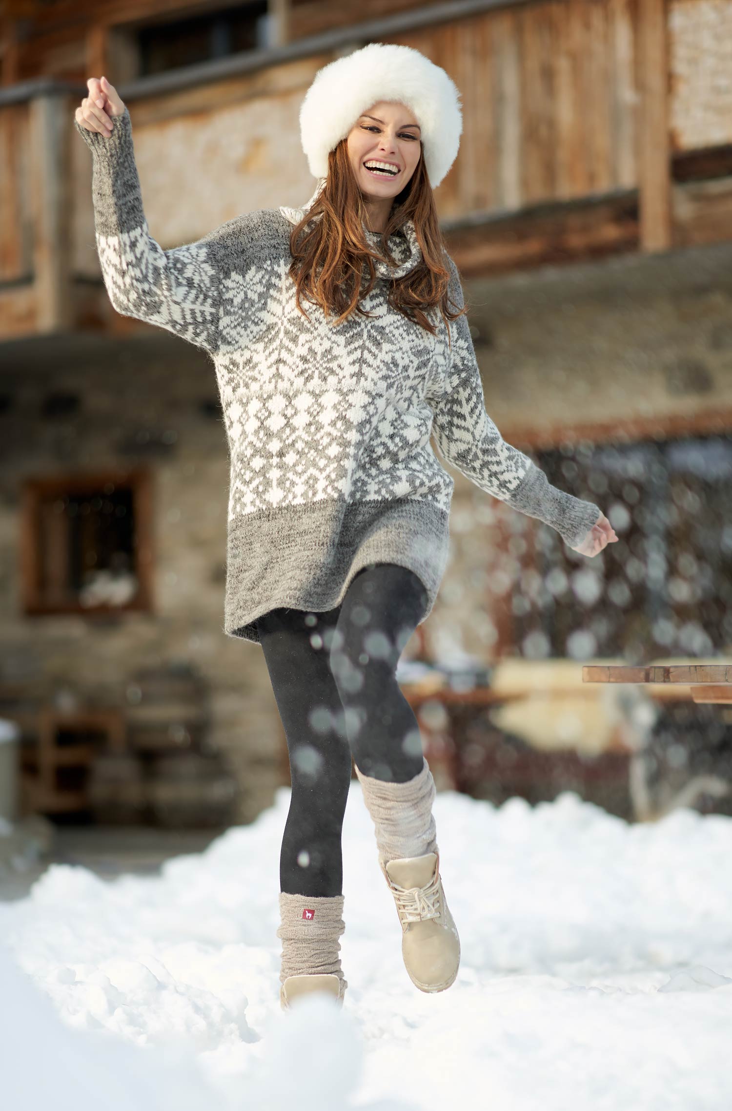 Alpaka Pullover NATURA aus 100% Alpaka-anthrazit