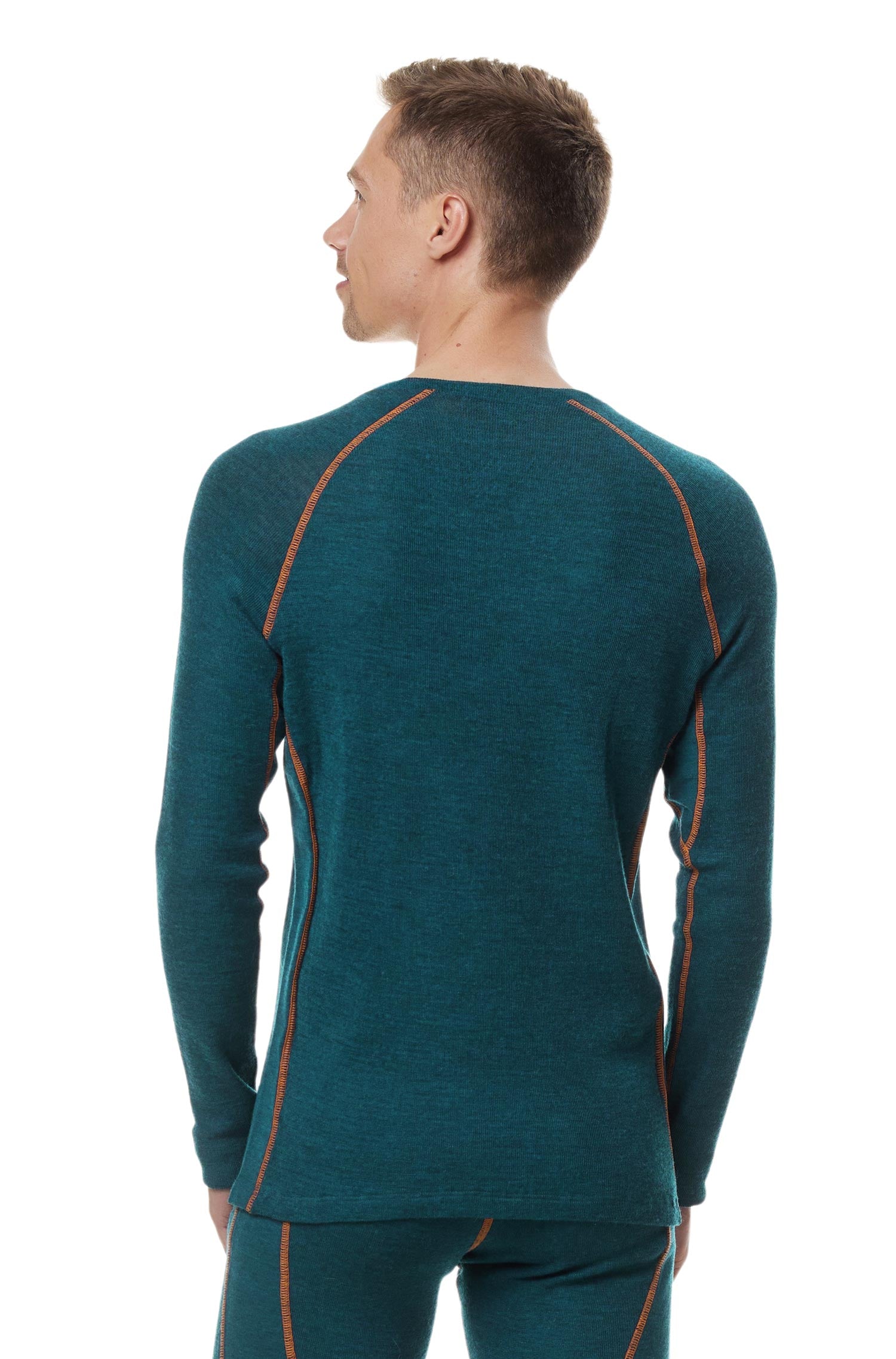 Thermo-Langarm-Shirt ST. MORITZ für Herren mit Alpaka-Mix-petrol