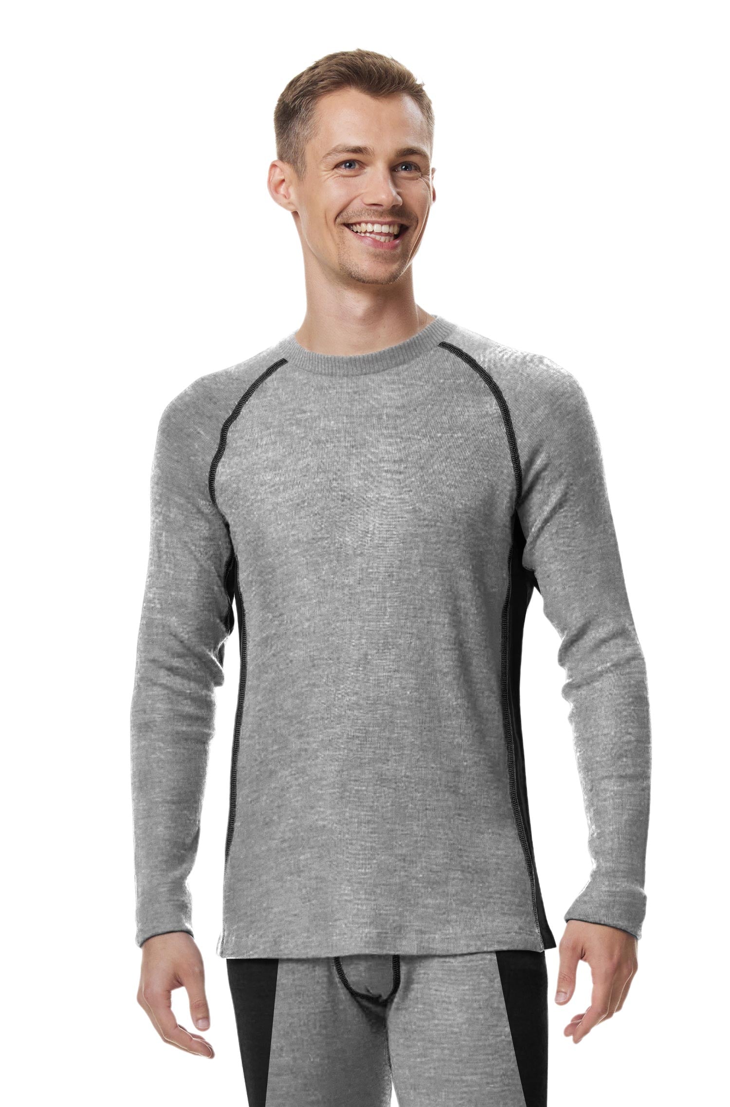 Thermo-Funktionswäsche ST. MORITZ für Herren mit Alpaka-Mix-grau