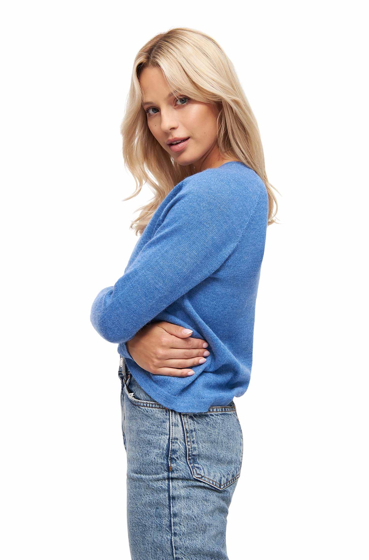 Alpaka Pullover ANNA-sky blue