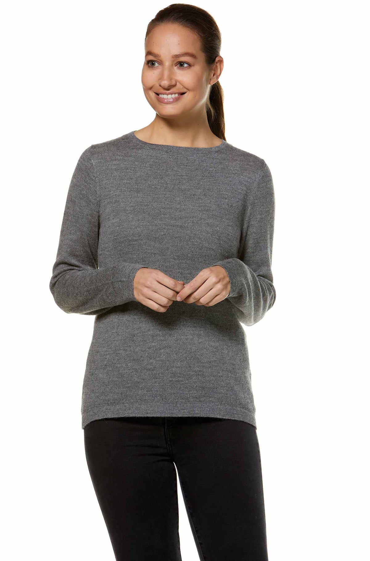 Alpaka Pullover UNI-grau