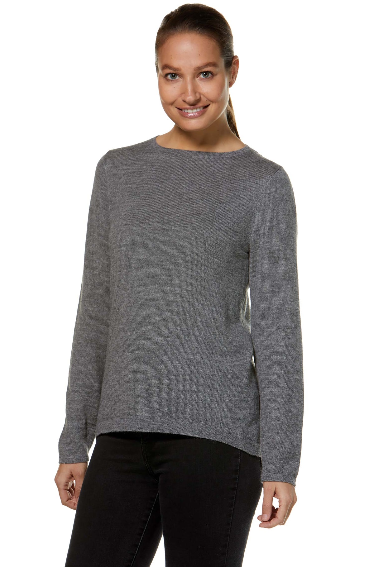 Alpaka Pullover UNI-grau