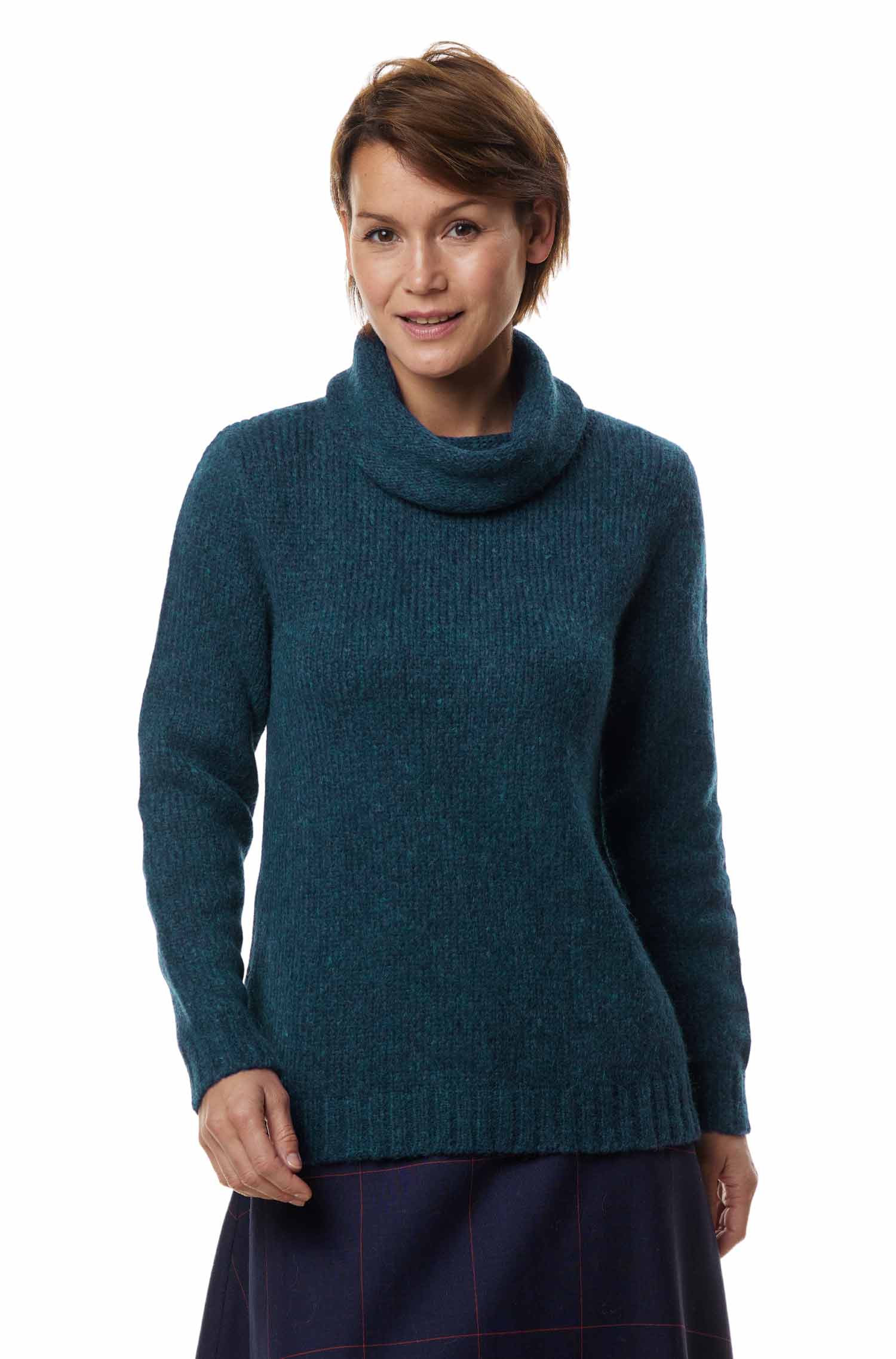 Alpaka Rollkragen Pullover ASA aus Alpaka Woll-Mix-ocean