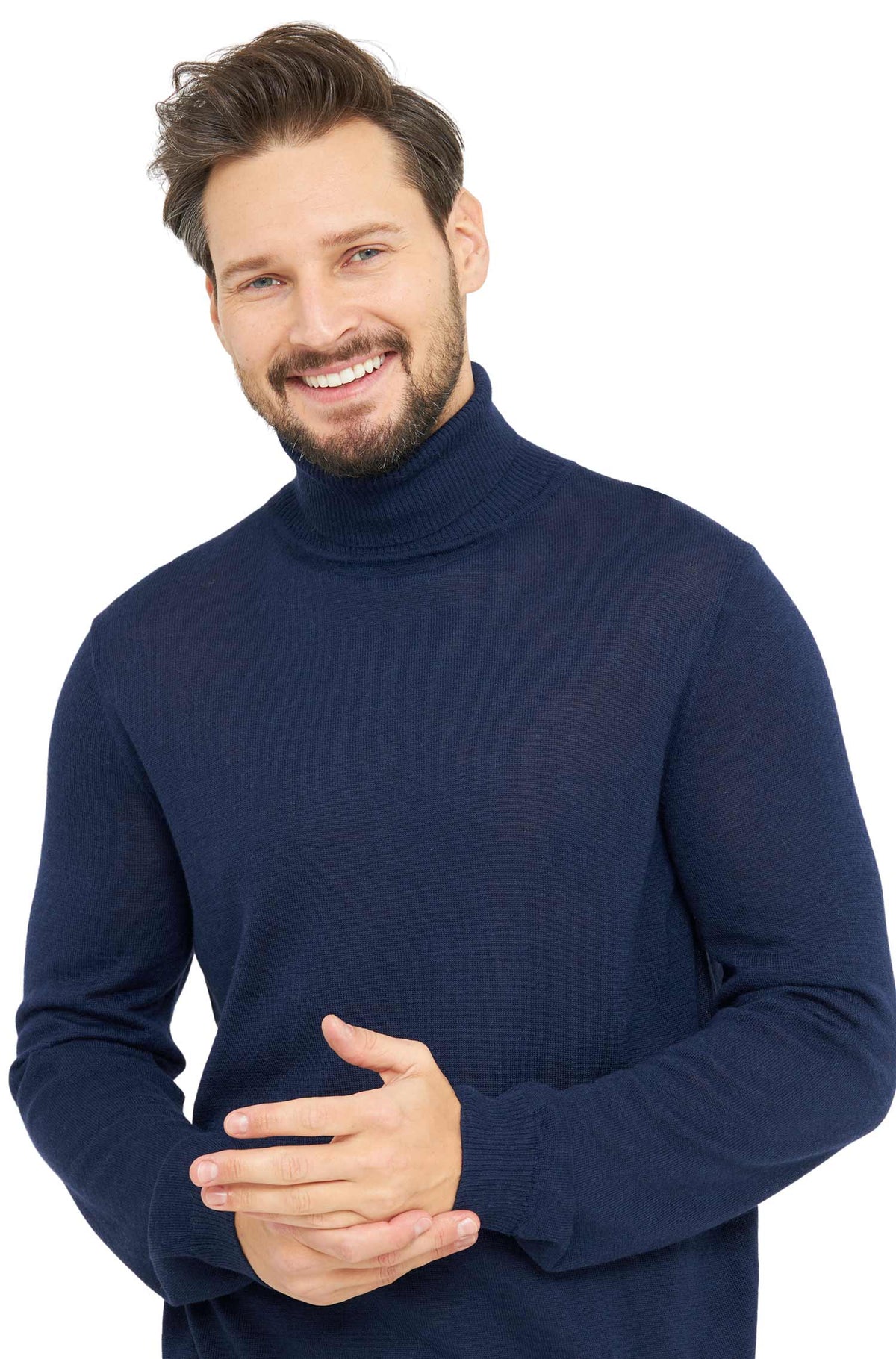 Alpaka Rollkragenpullover MADAI-dunkelblau