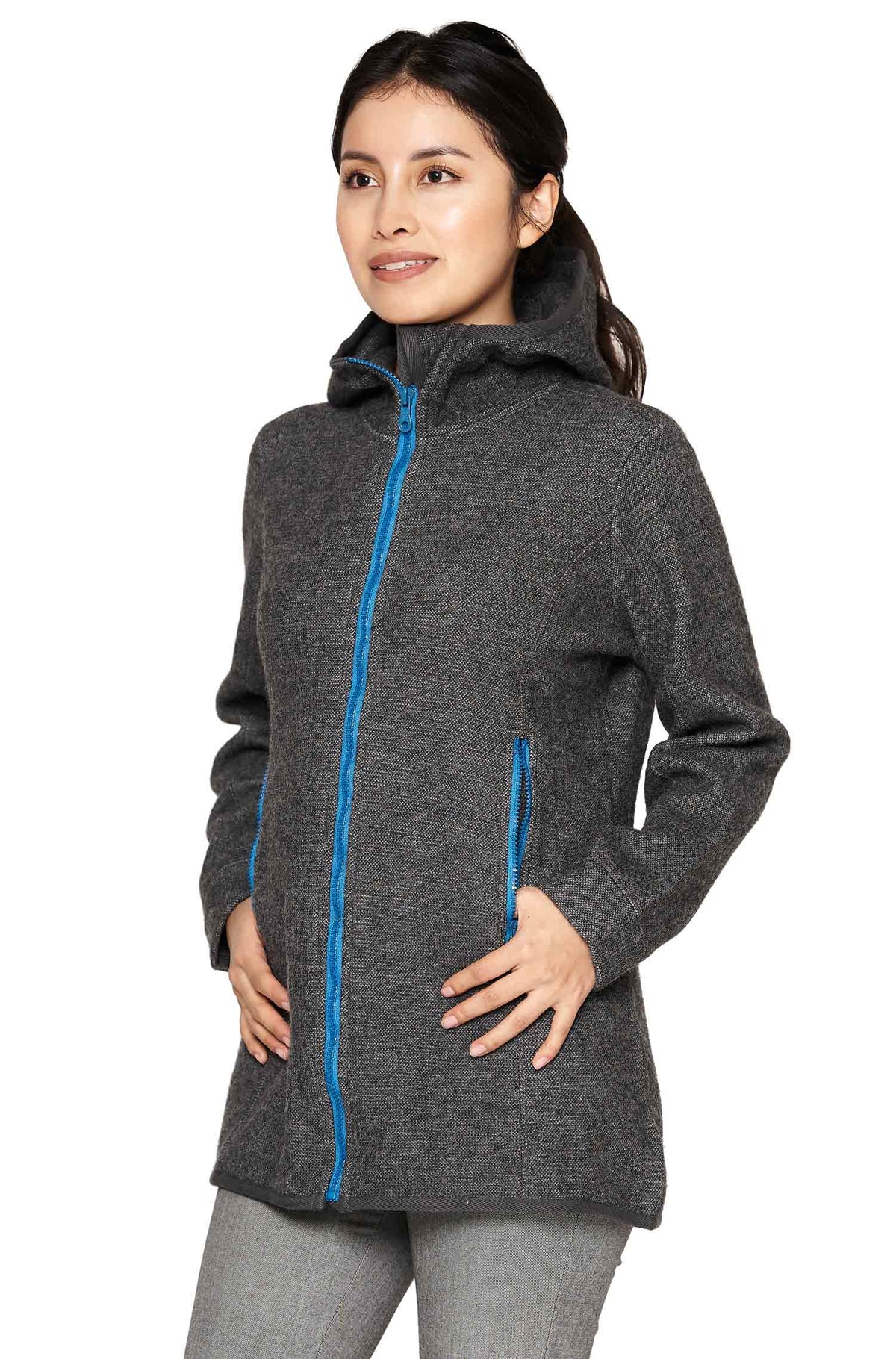 Alpaka Kapuzenjacke ALPACA SPORT-anthrazit