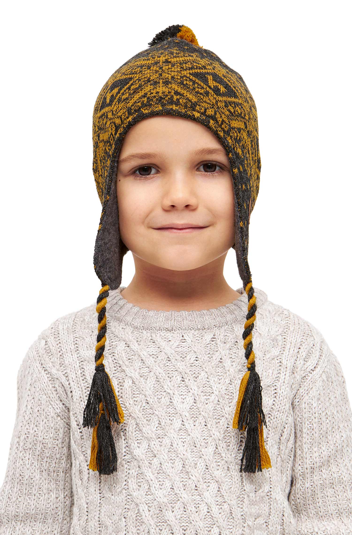 Alpaka Mütze ANDEN ROCA (für Kinder) aus 100% Alpaka-grau