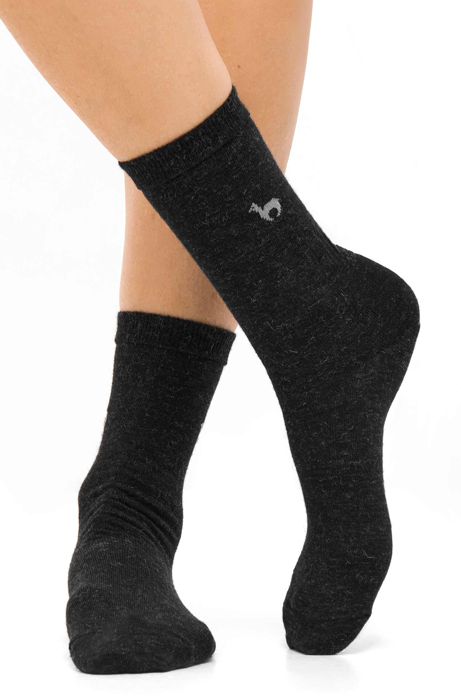 Alpaka Socken BUSINESS PREMIUM aus 70% Alpaka & 20% Pima Baumwolle-anthrazit