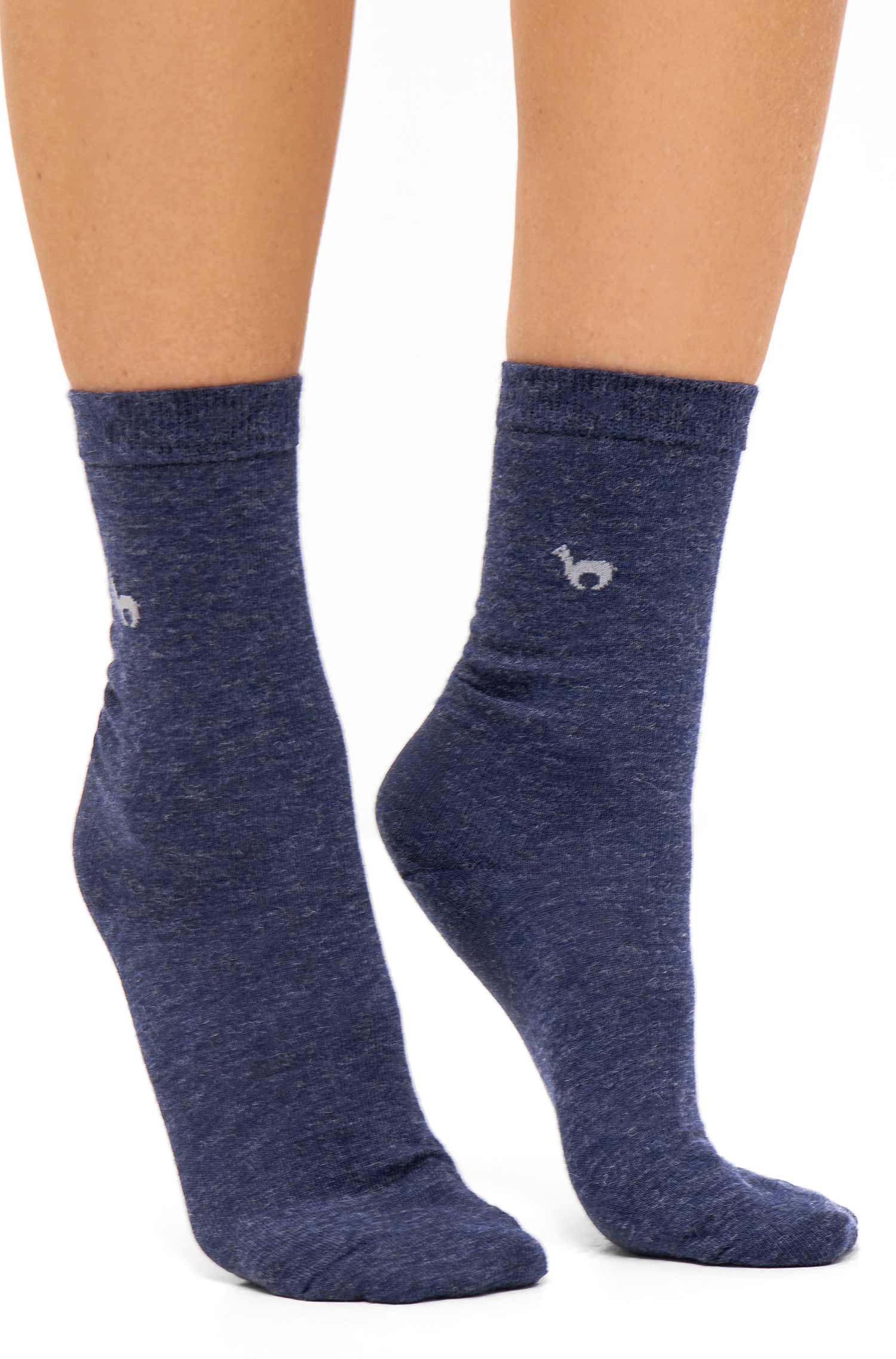 Alpaka Socken BUSINESS PREMIUM aus 70% Alpaka & 20% Pima Baumwolle-saturnblau