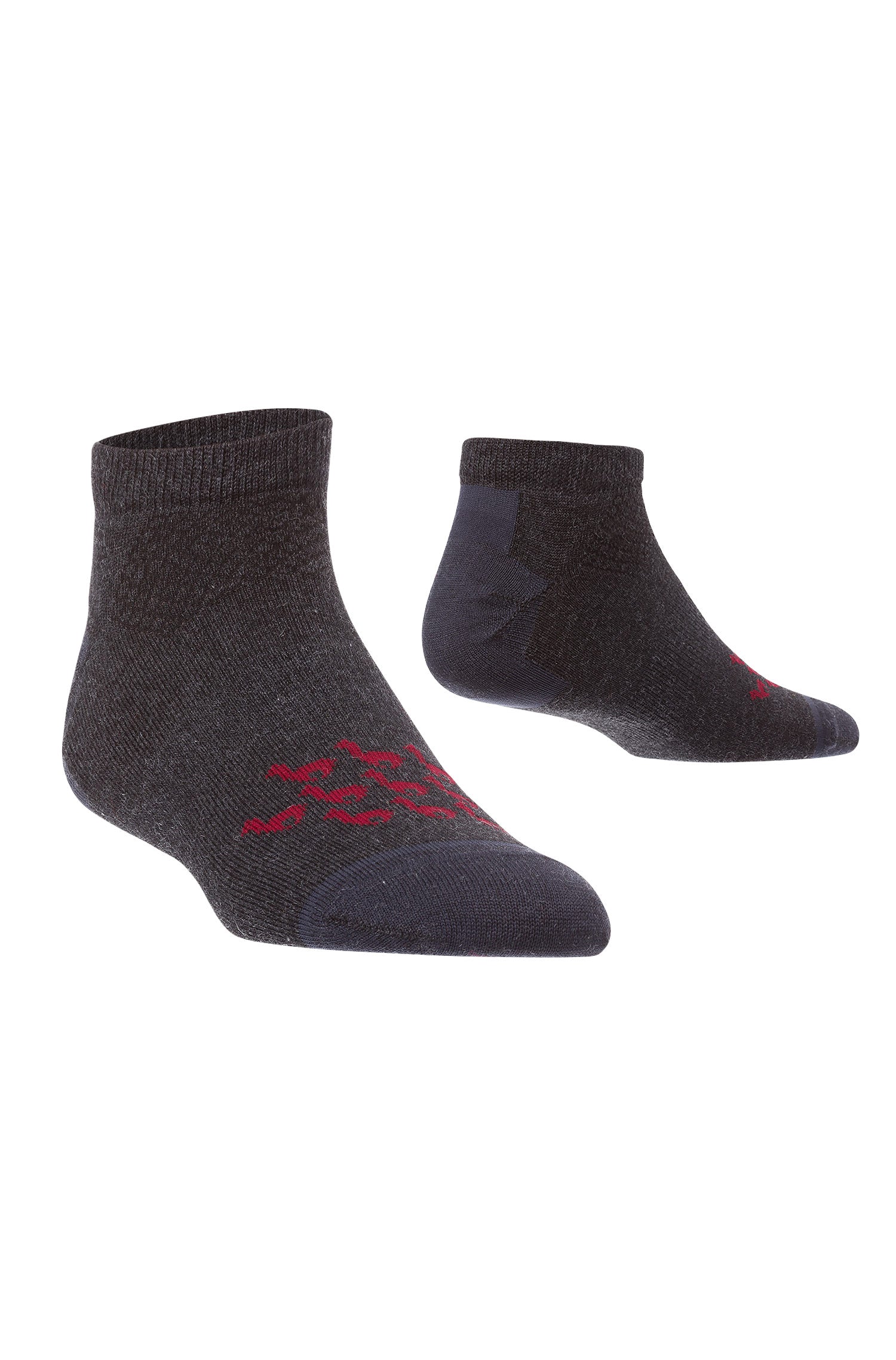 Alpaka SNEAKER-SOCKEN 6er Pack aus 70% Baby Alpaka & 25% Pima Baumwolle-anthrazit