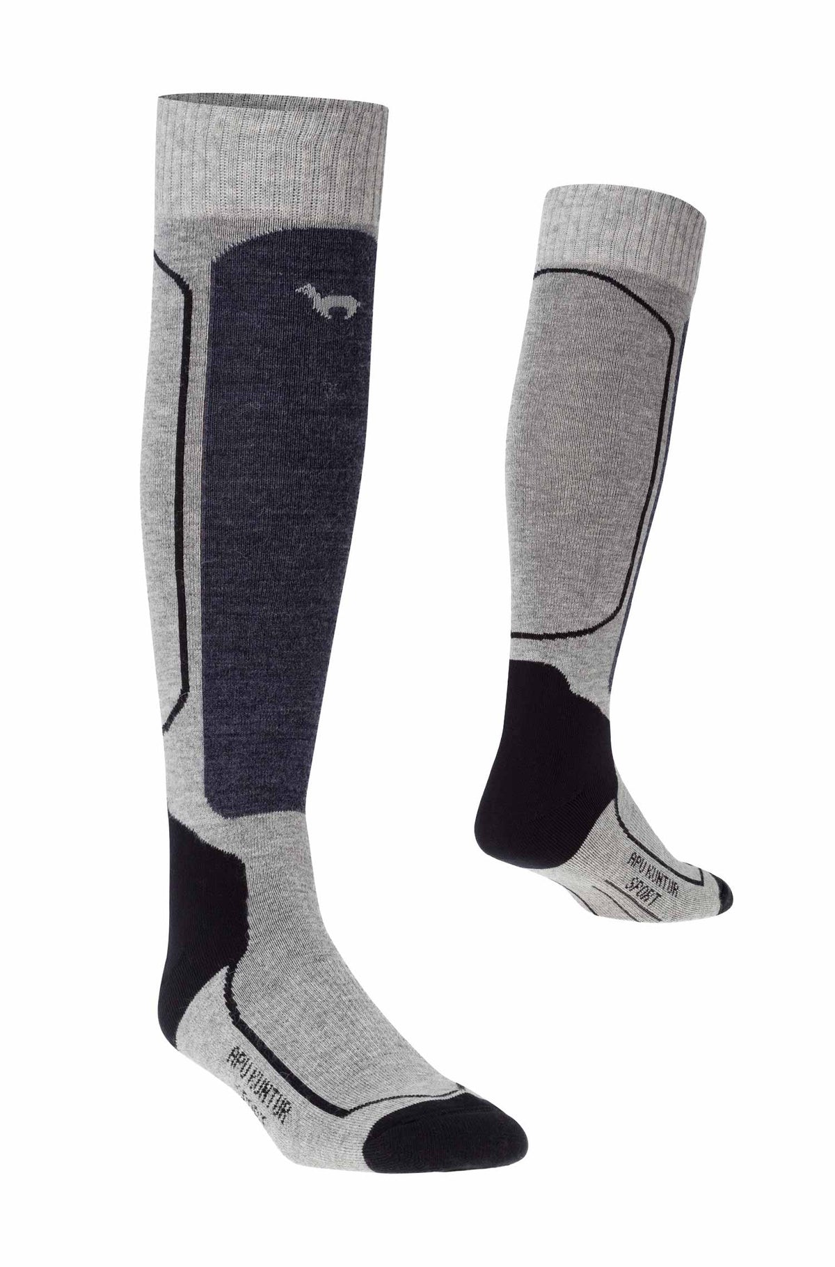Alpaka Socken SKI- & SPORT-grau