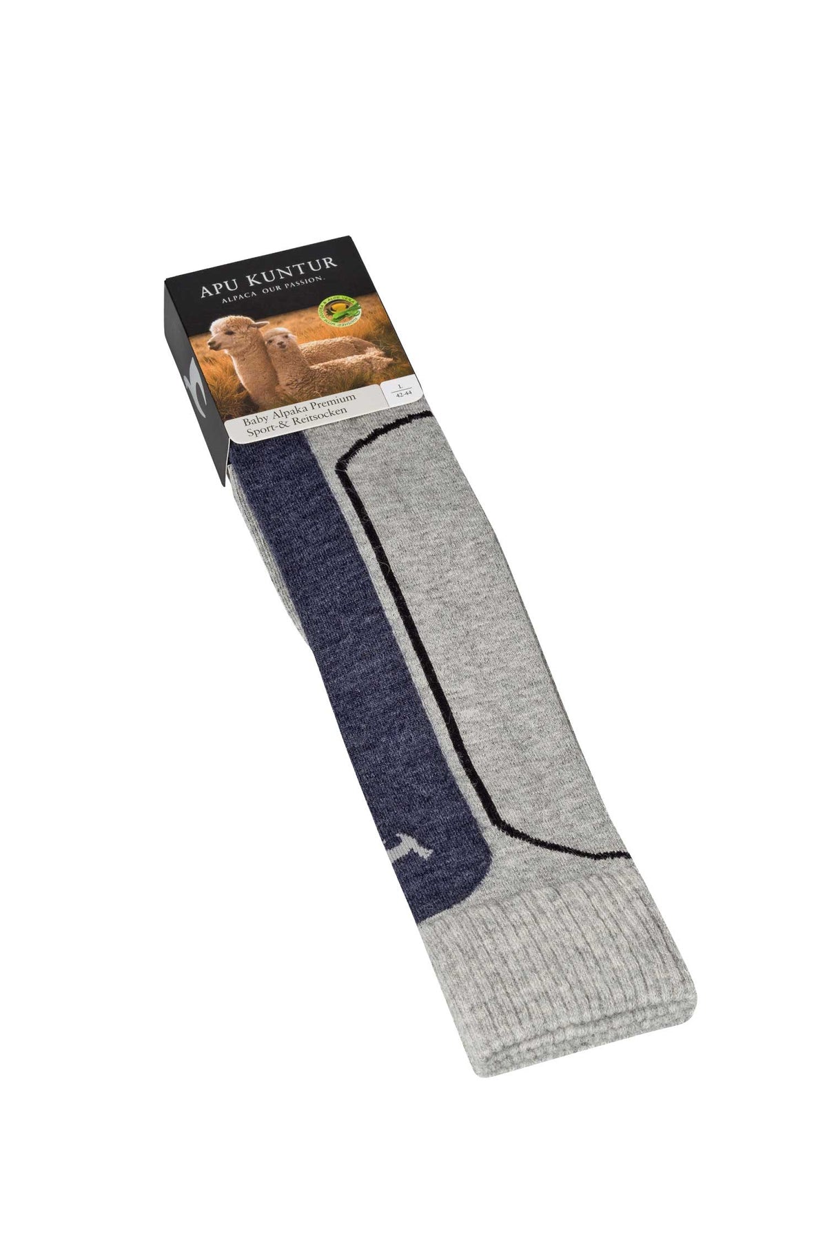 Alpaka Socken SKI- & SPORT-grau