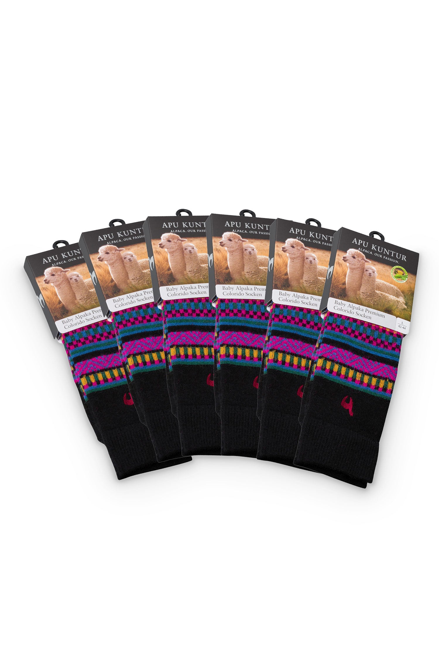 Alpaka Premium Socken COLORIDO aus Baby Alpaka-multi
