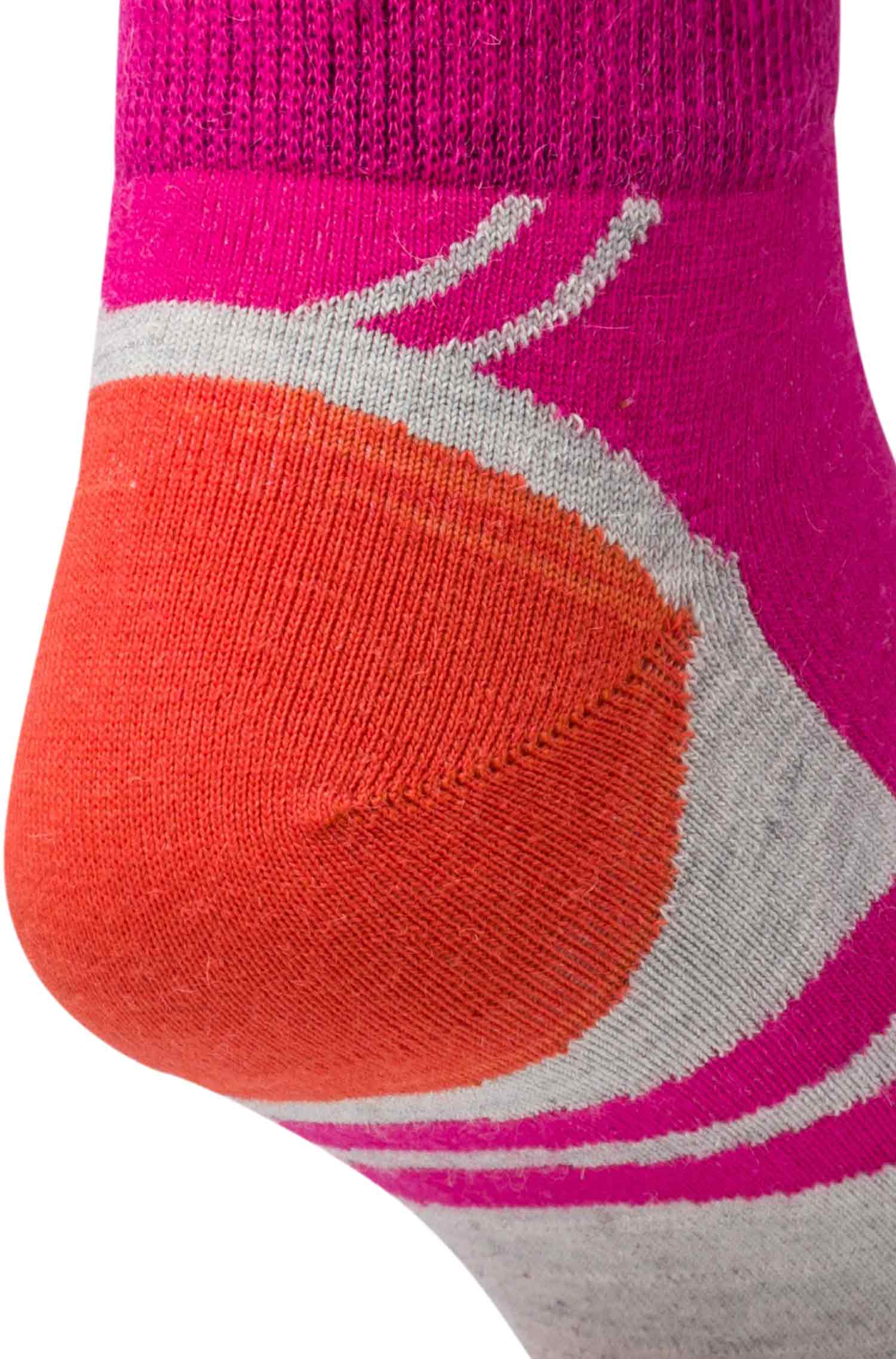 Premium SPORT SNEAKER SOCKE in Naturfaser Qualität-fuchsia/orange