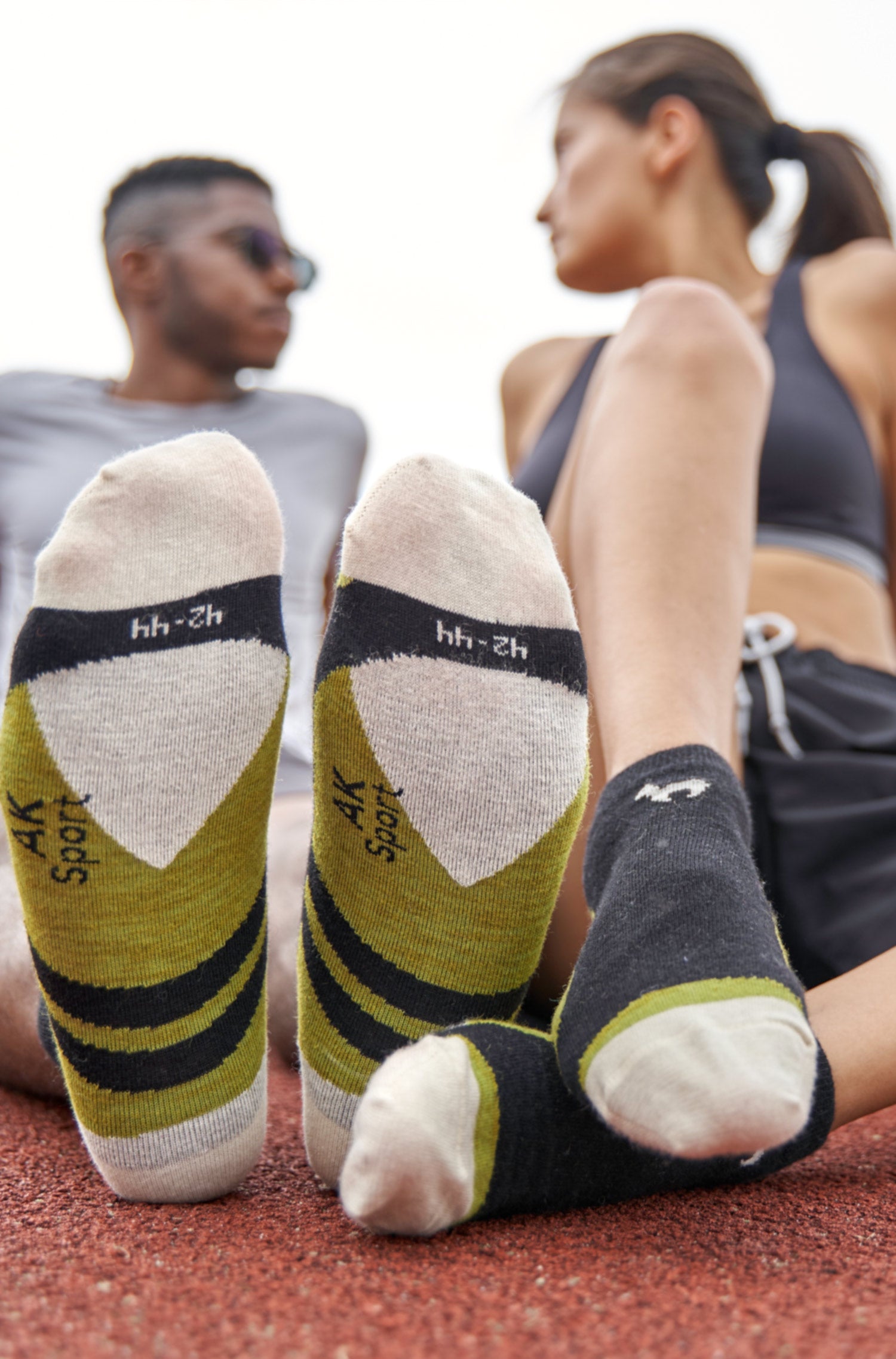 6er-Pack Premium SPORT SNEAKER SOCKE  in Naturfaser Qualität-schwarz/grün