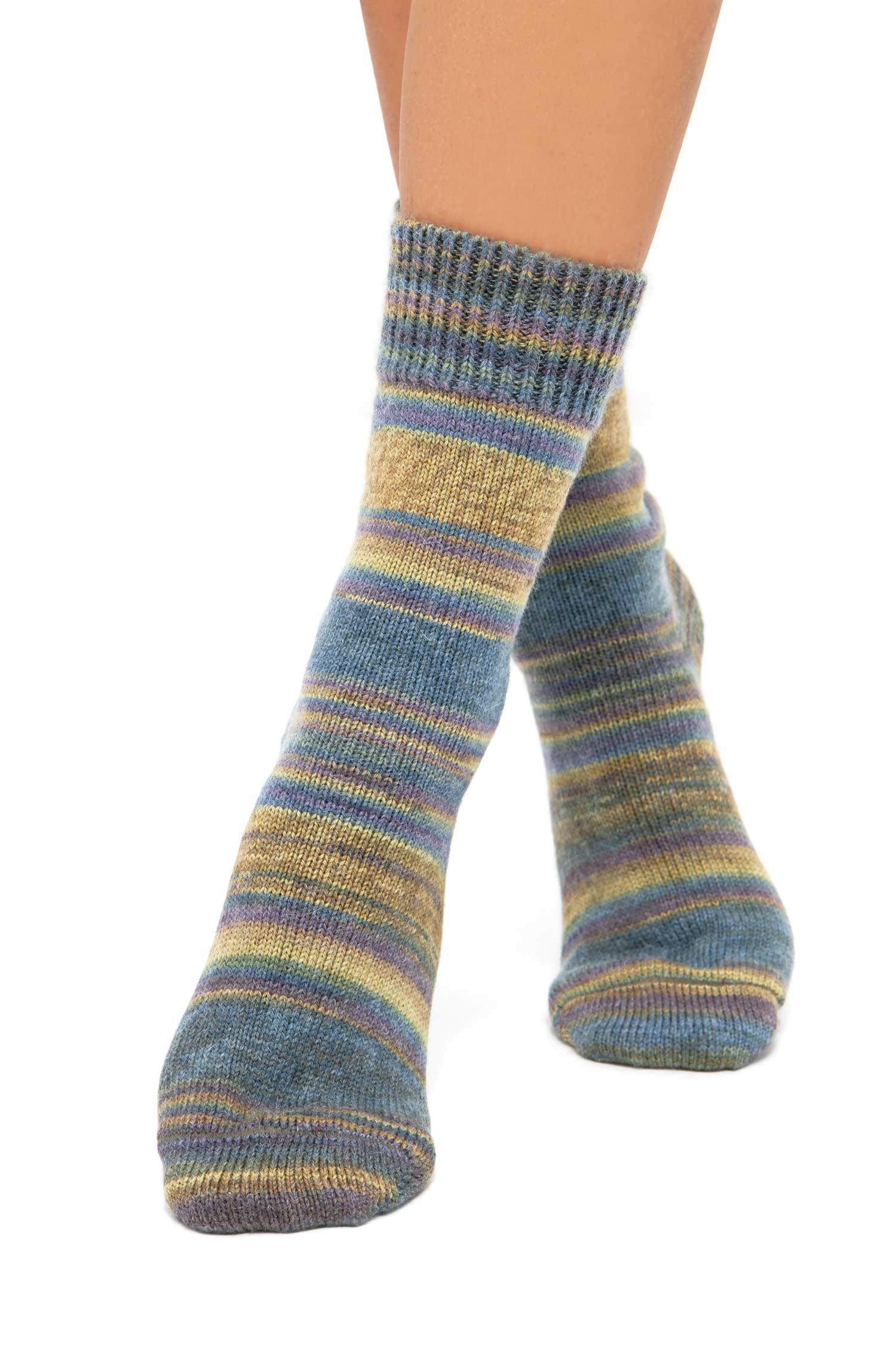 Alpaka Kuschel-Socken HARMONY aus Alpaka-Wolle-Mix-lavendel