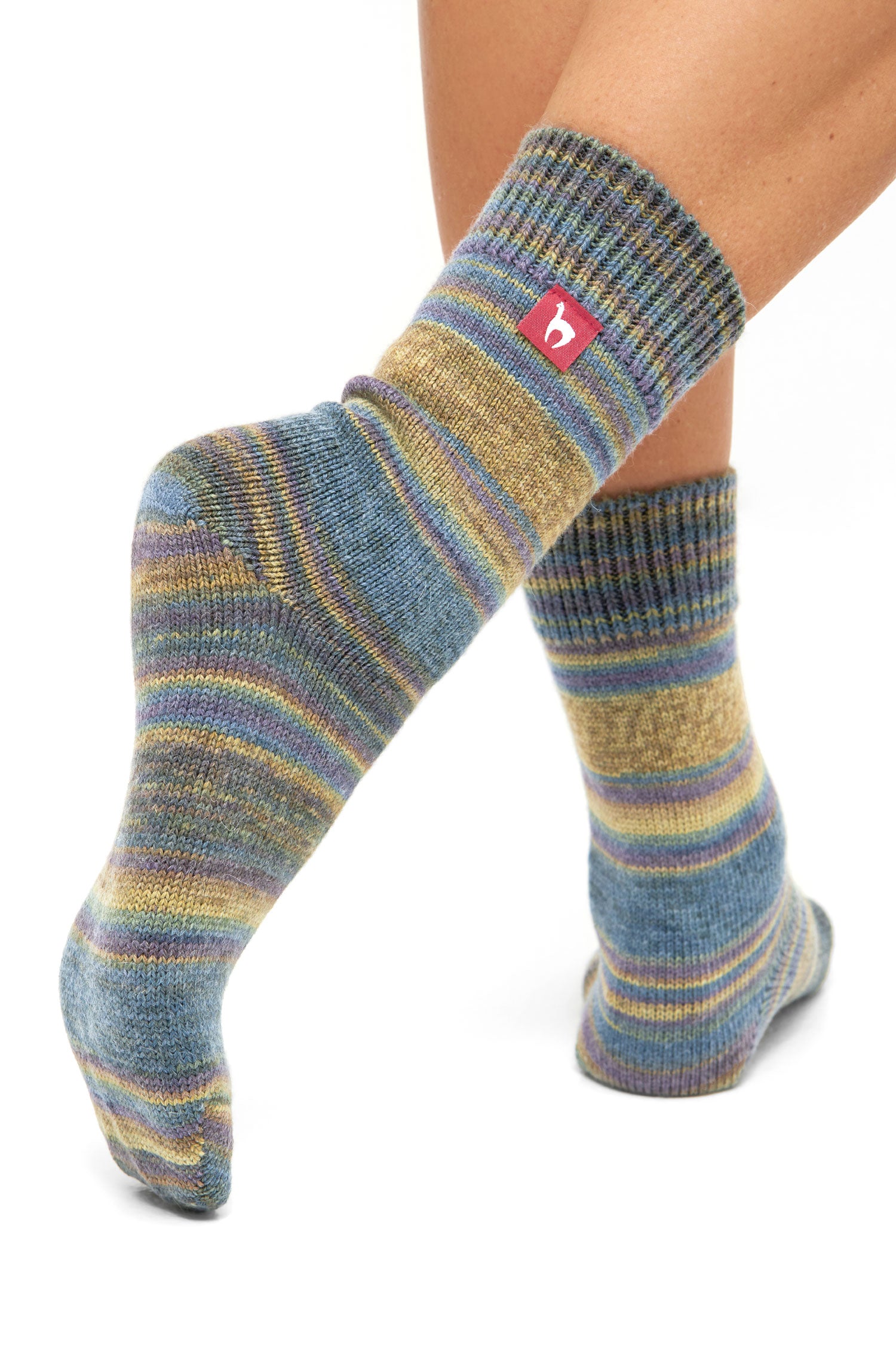 Alpaka Kuschel-Socken HARMONY aus Alpaka-Wolle-Mix-lavendel