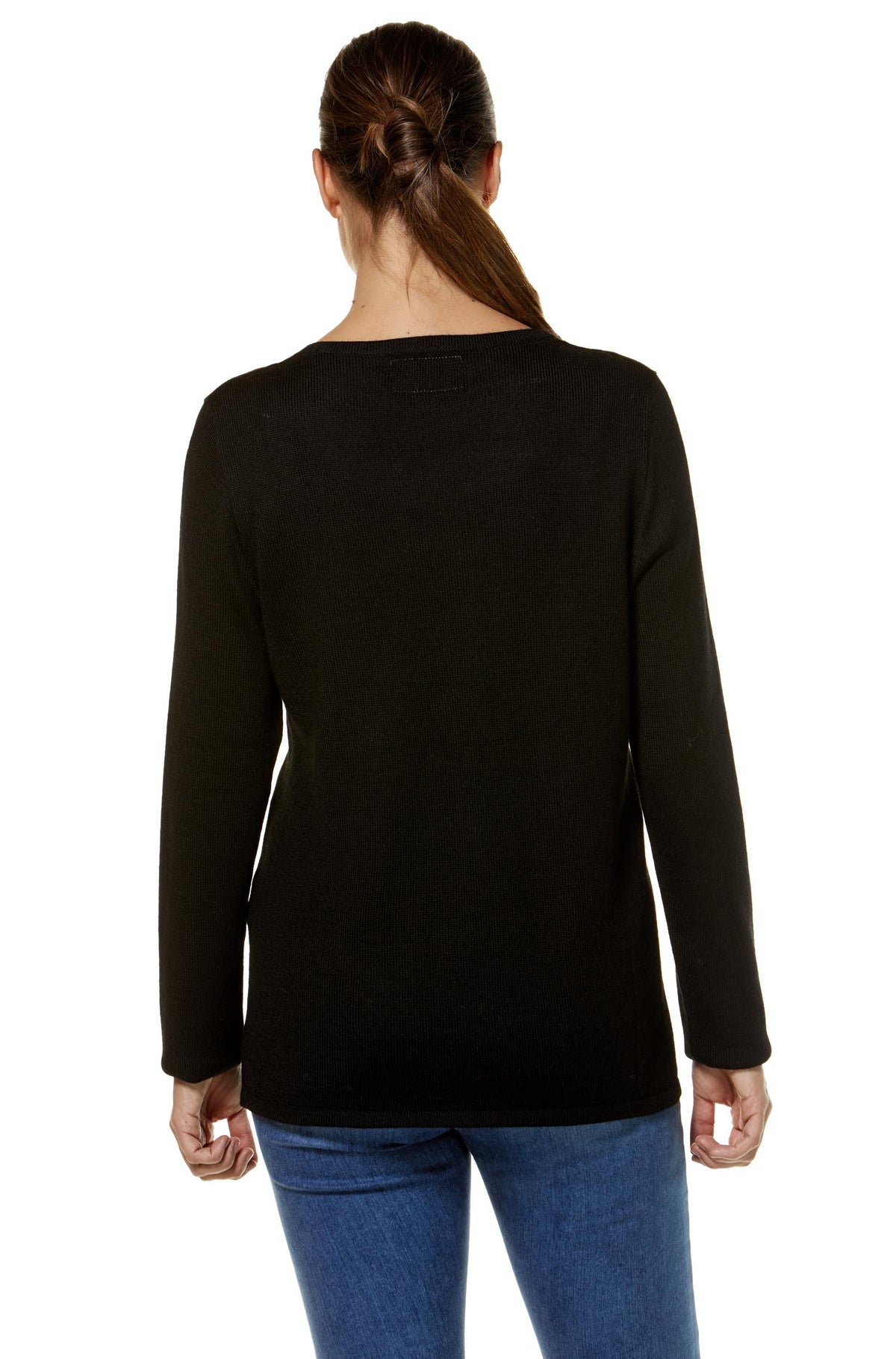 Alpaka Pullover UNI-schwarz