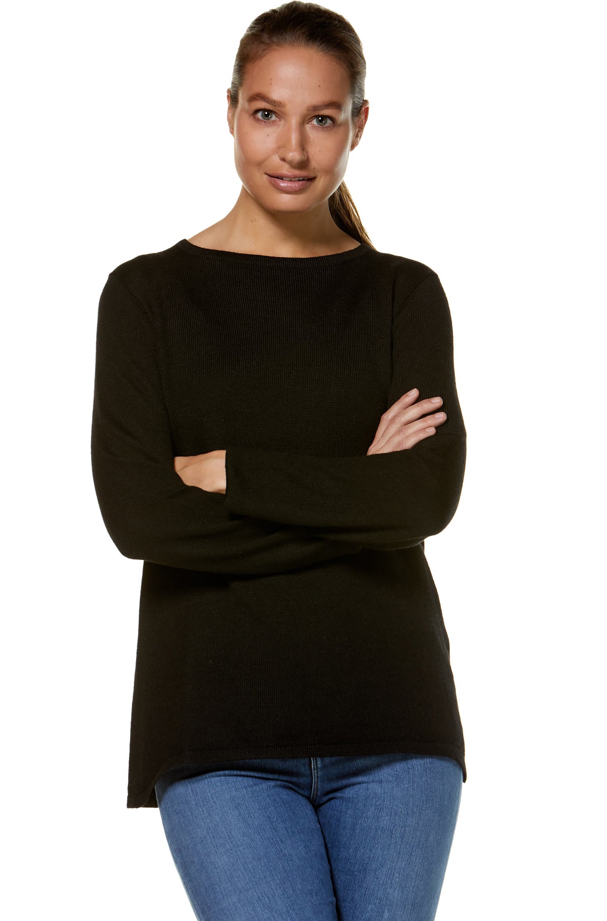 Alpaka Pullover UNI-schwarz