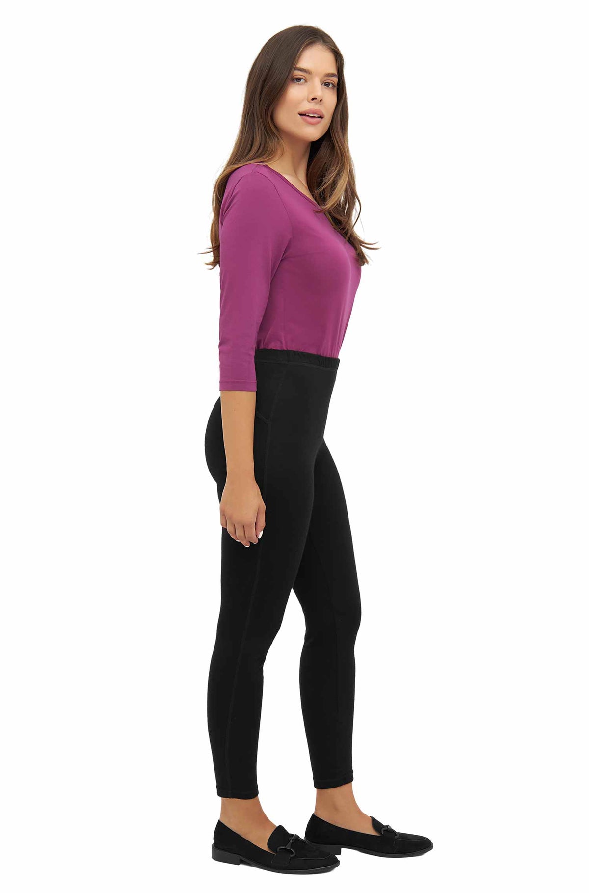 Alpaka Leggings THERMO-schwarz