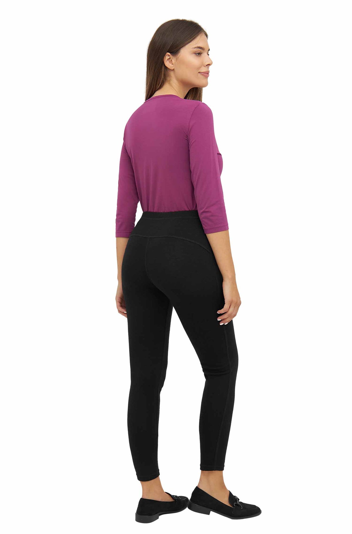 Alpaka Leggings THERMO-schwarz