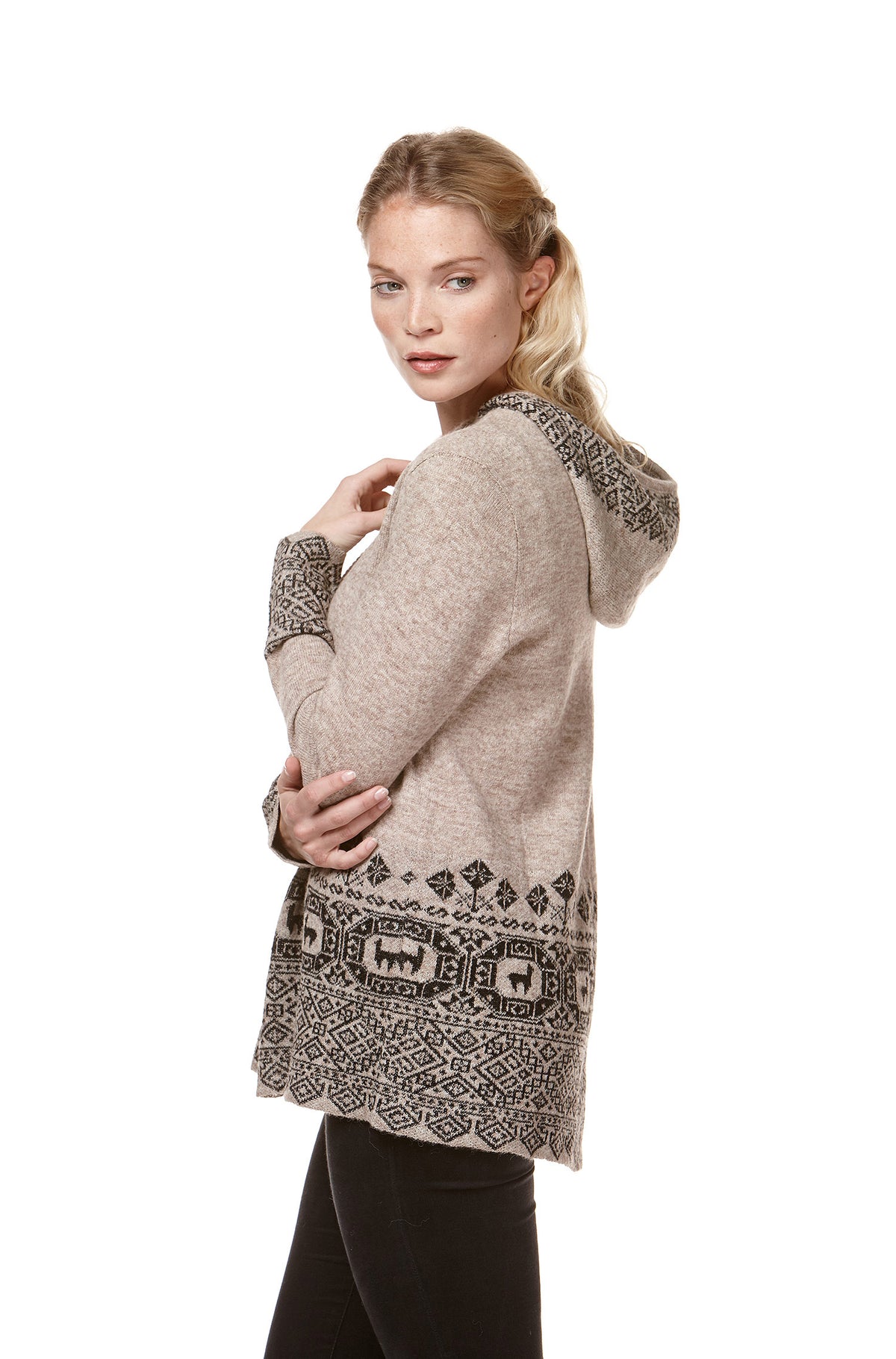 Alpaka Kapuzenpullover DIVINO-sand
