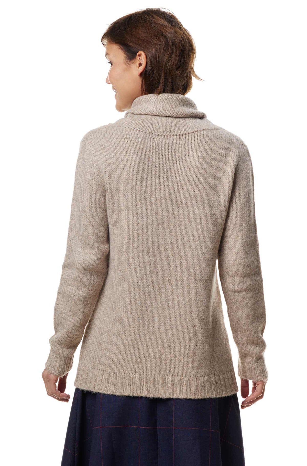 Alpaka Rollkragenpullover ASA-sand
