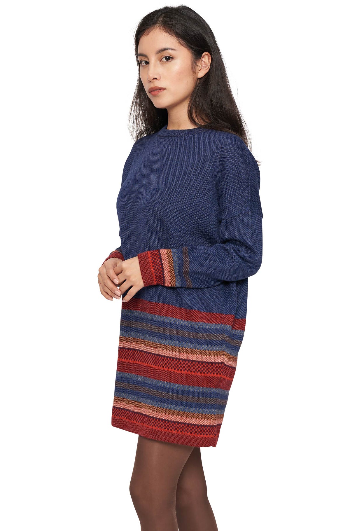 Alpaka Longpullover KYARA-rusty blue