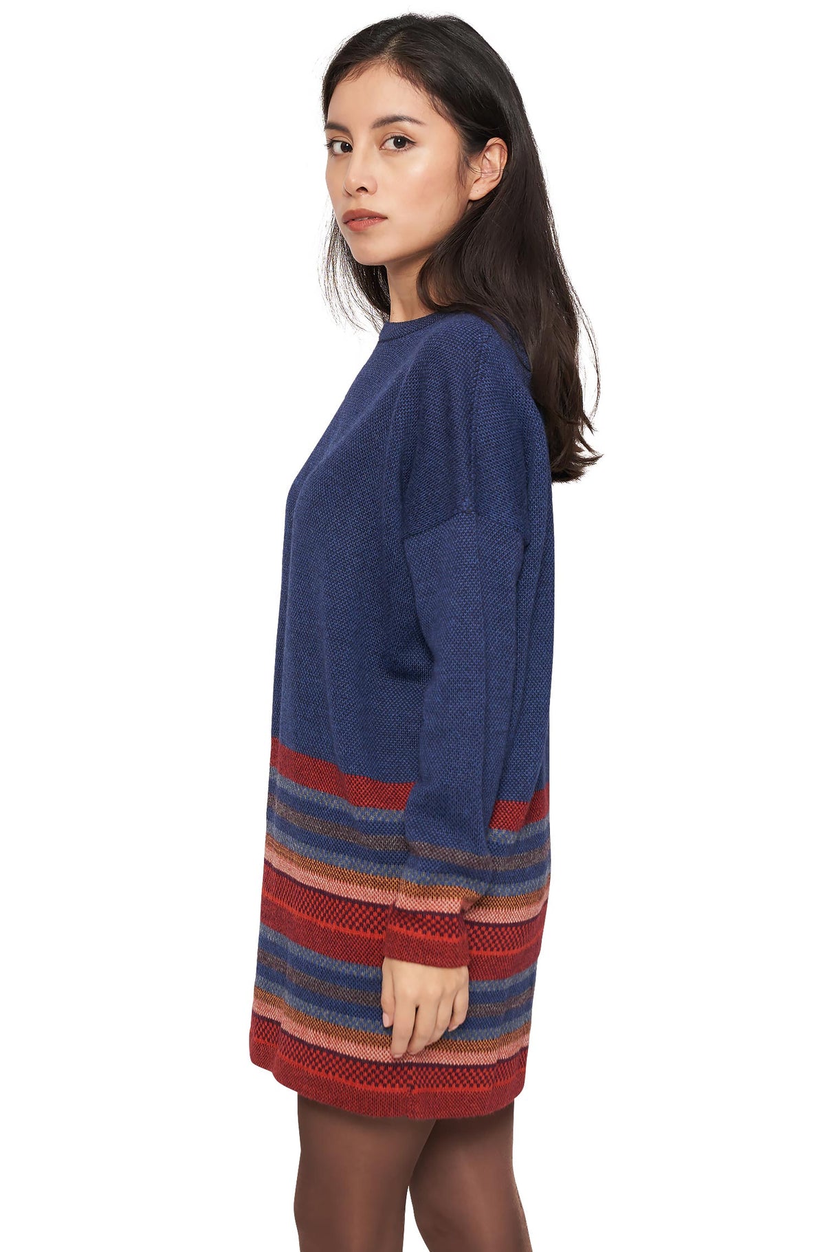 Alpaka Longpullover KYARA-rusty blue