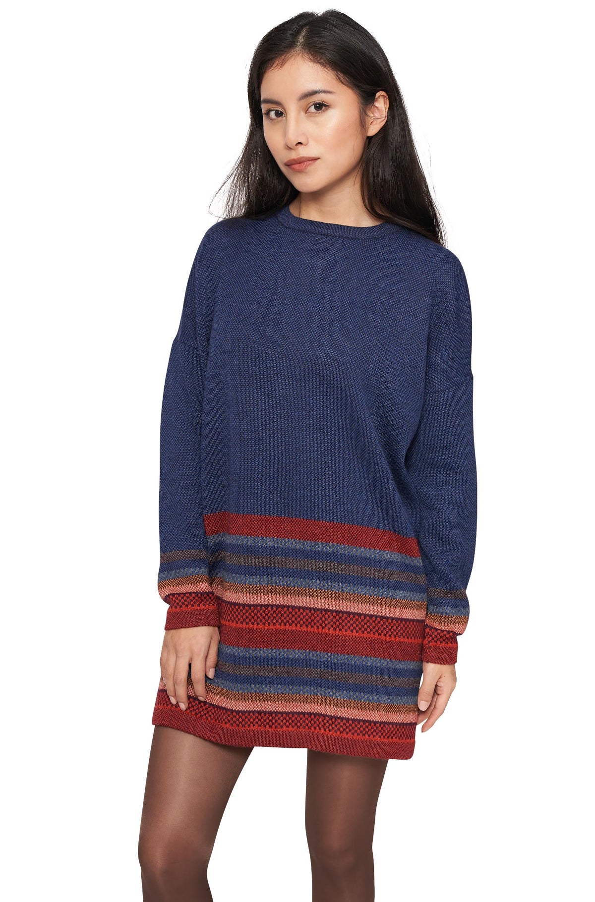 Alpaka Longpullover KYARA-rusty blue