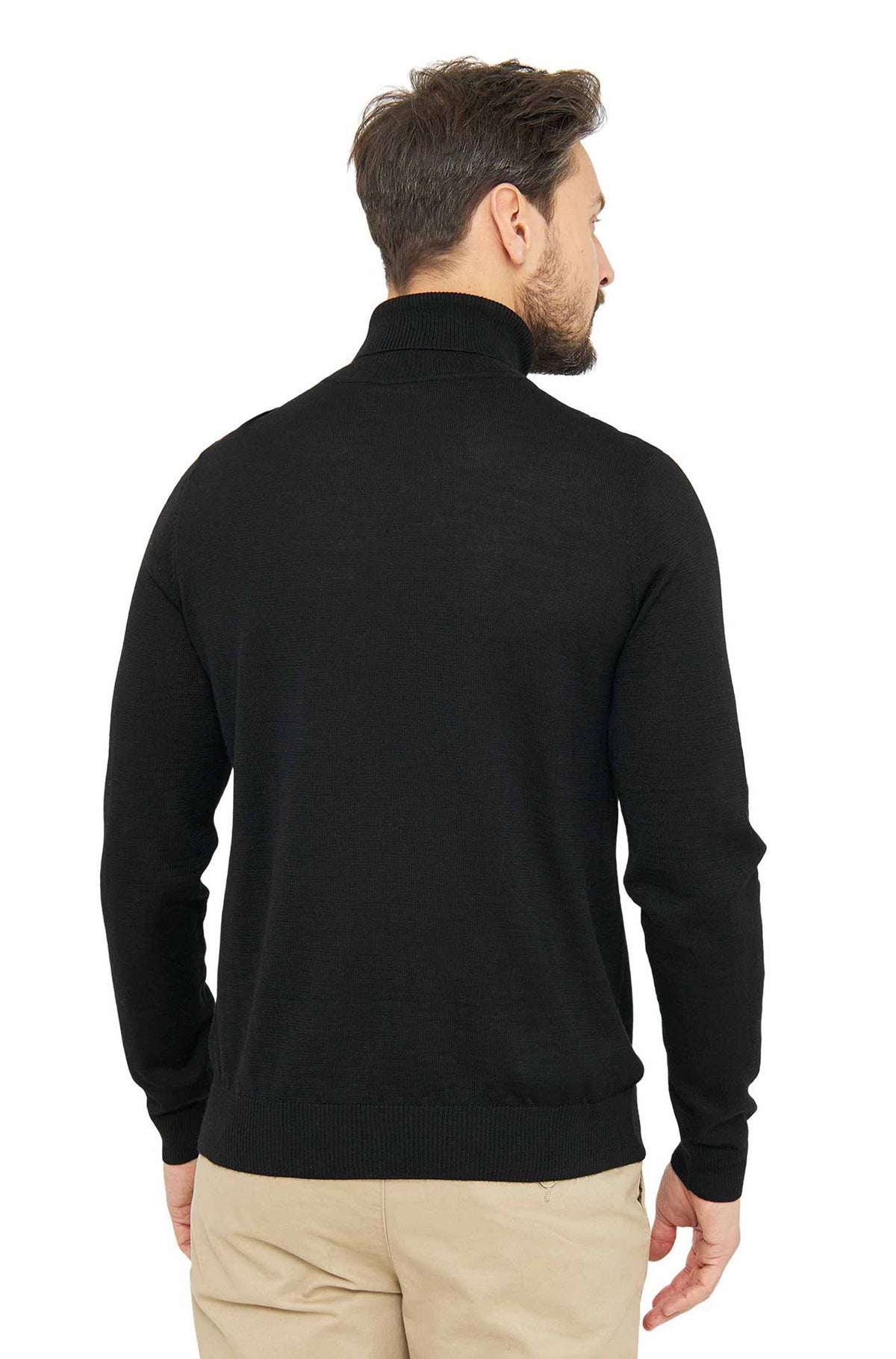 Alpaka Rollkragenpullover MADAI-schwarz