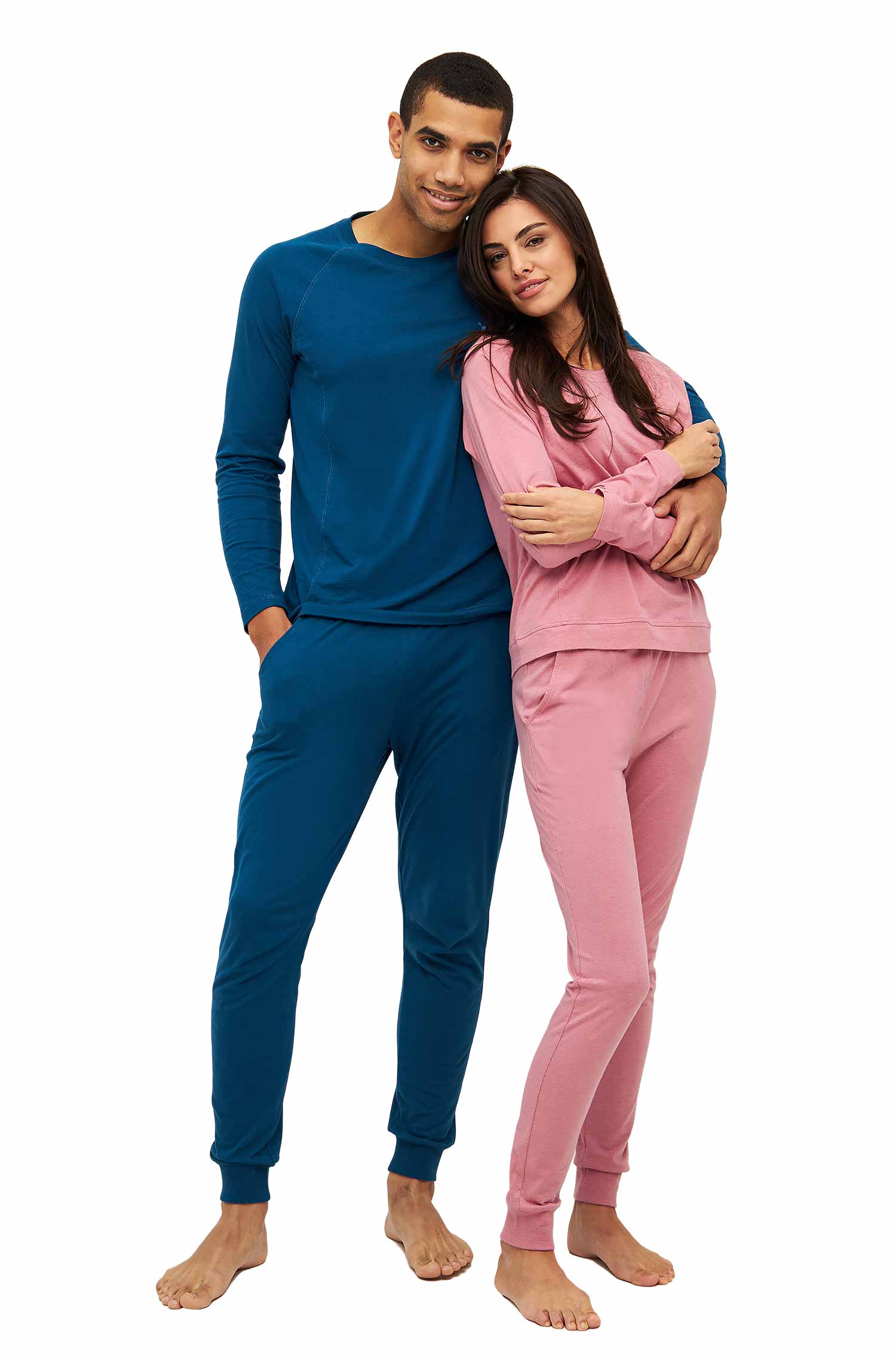 Alpaka Pyjama Damen Hose DREAMLINE aus Alpaka-Baumwoll-Mix-pearl rose