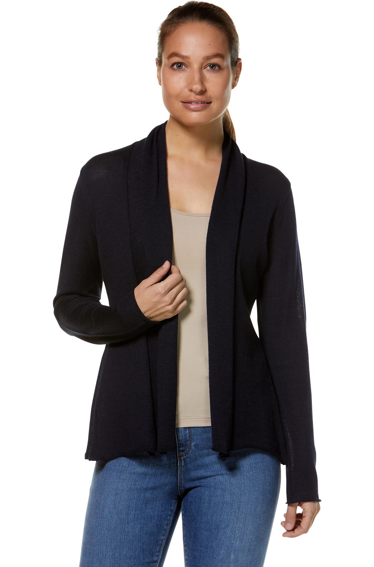 Alpaka Strickjacke PENELOPE-schwarz