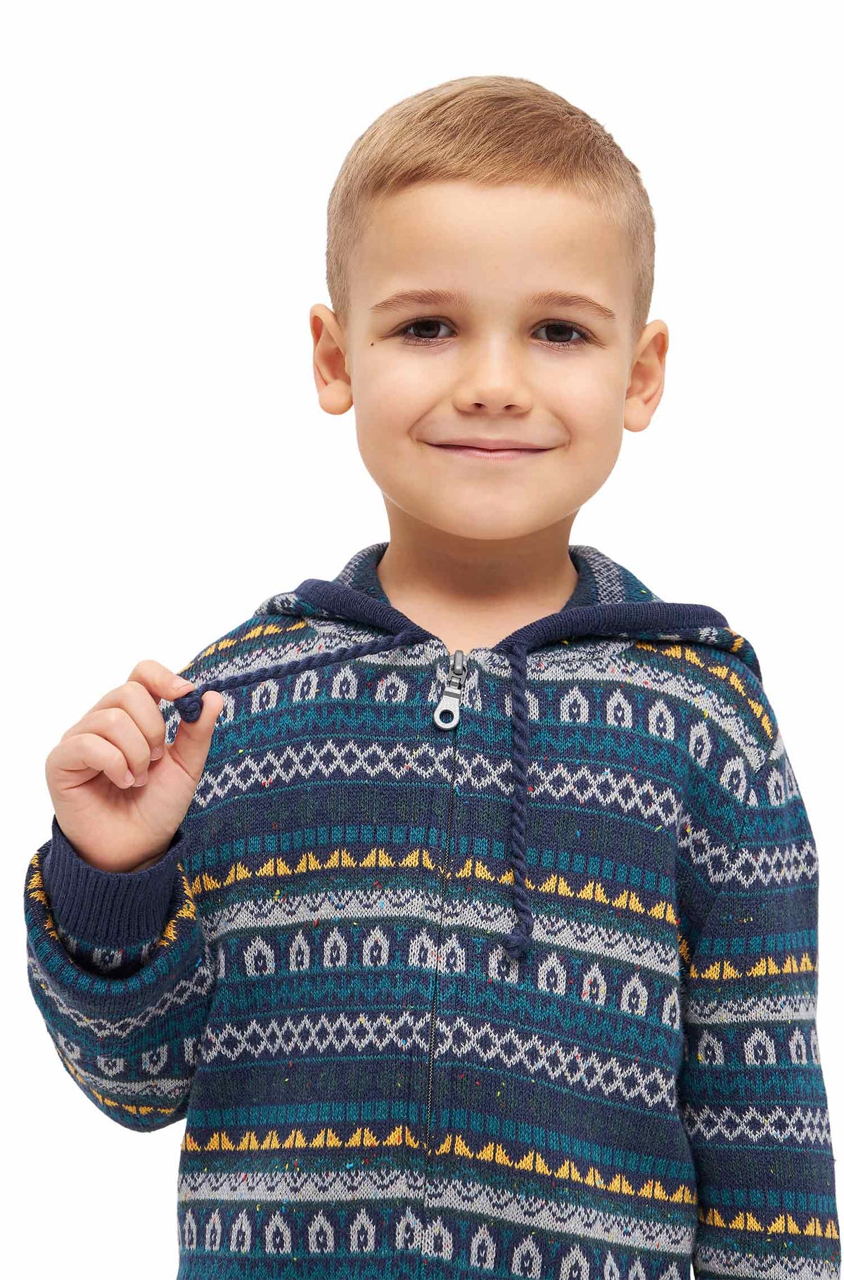 Kinder Strickjacke MONITO-blau