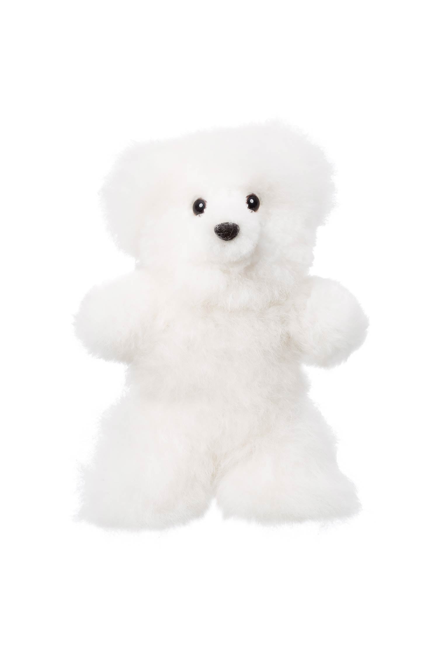 Alpaka Felltier TEDDY 15cm-weiss