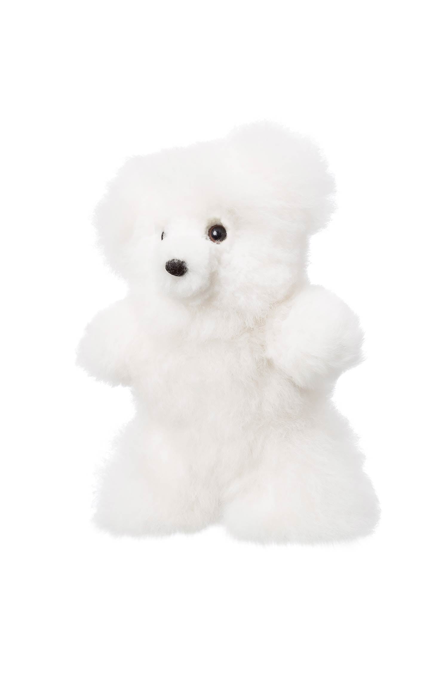 Alpaka Felltier TEDDY 15cm-weiss